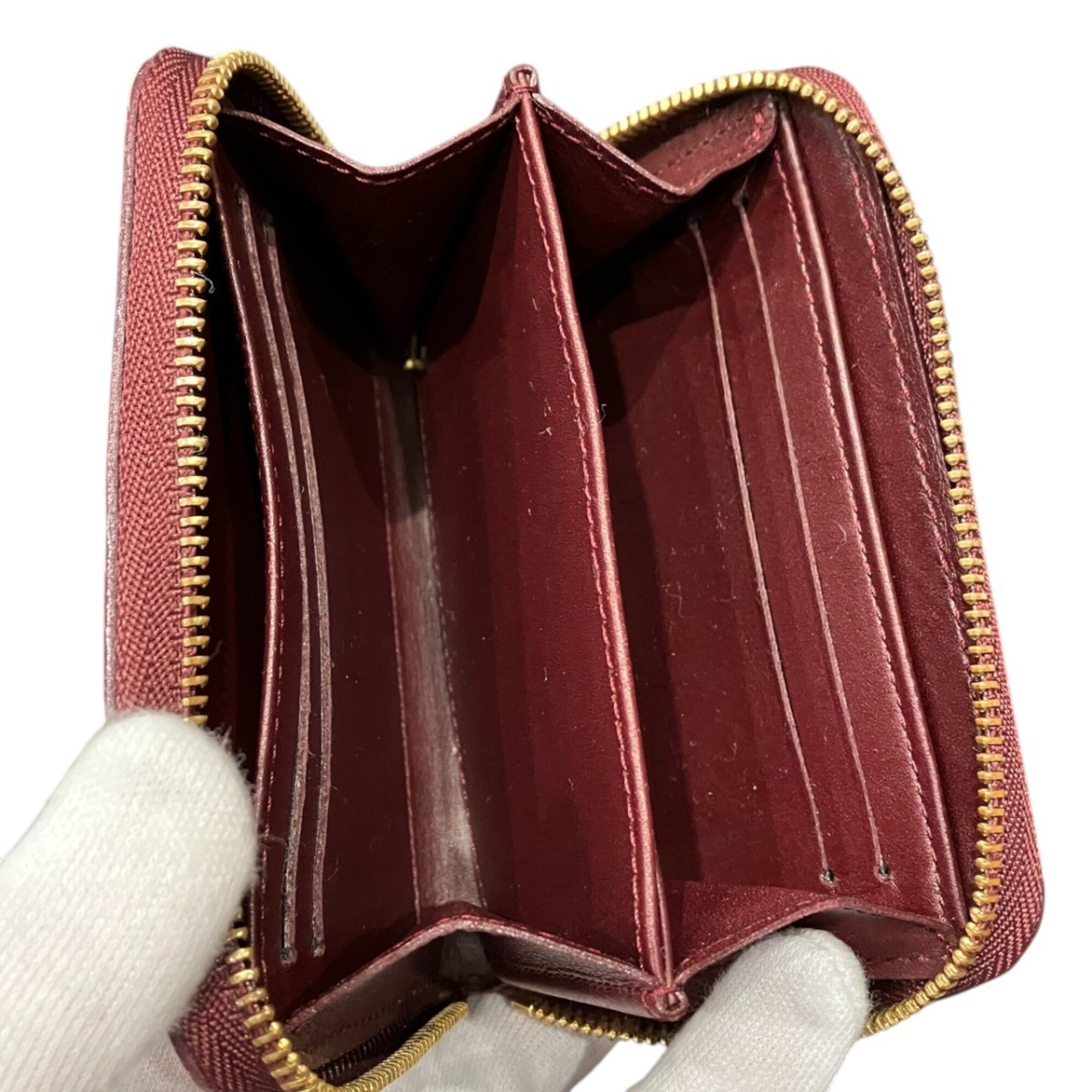 Louis Vuitton Bordeaux Leopard Rouge Fauviste Patent Leather Coin Purse/Coin Case (Pre-Owned)