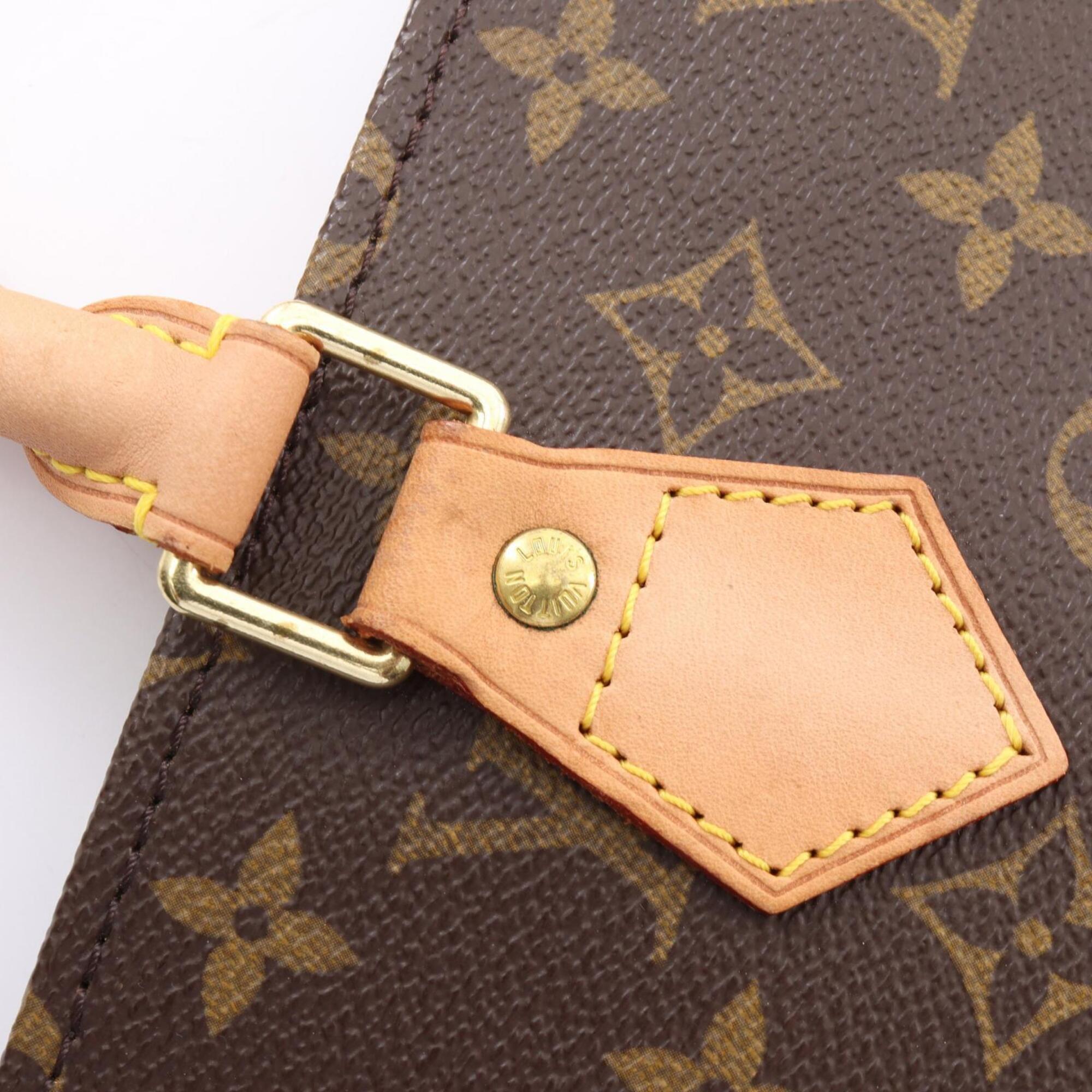 Louis Vuitton Brown Coated Canvas Leather Handbag Tote Bag (Pre-Owned)