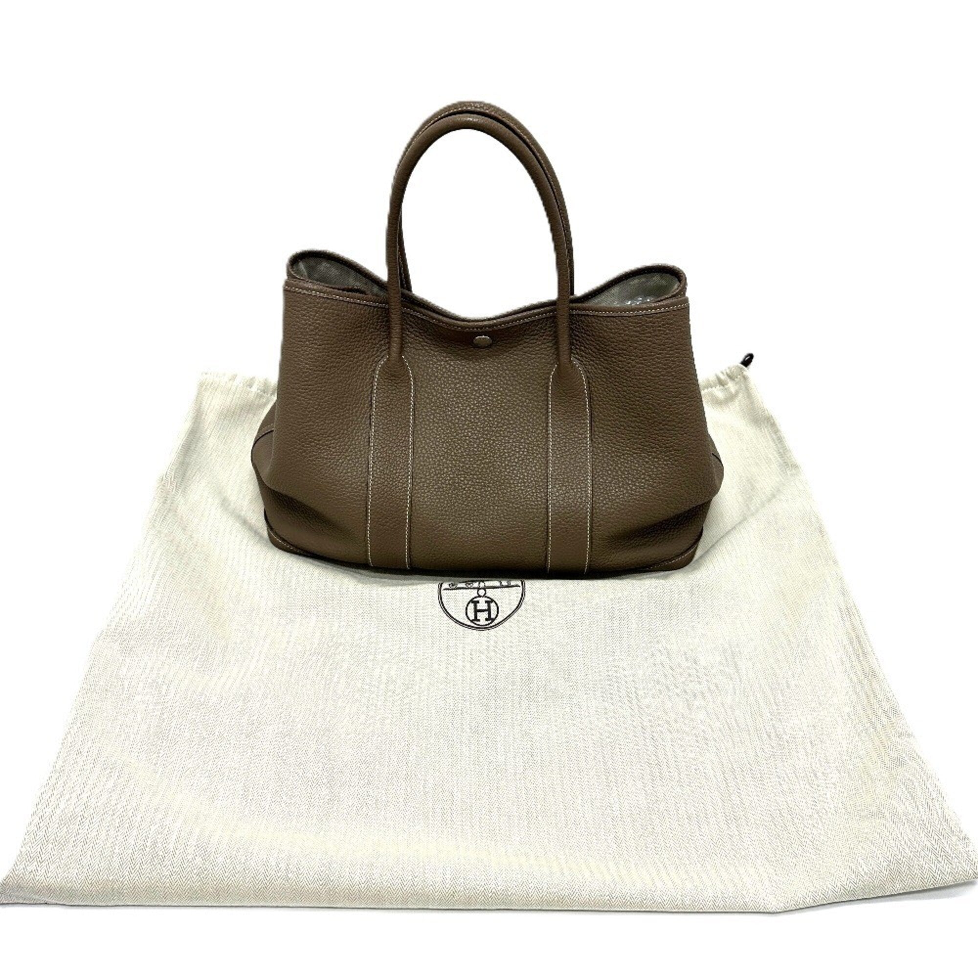 Hermes Beige Negonda Leather Handbag Tote Bag (Pre-Owned)