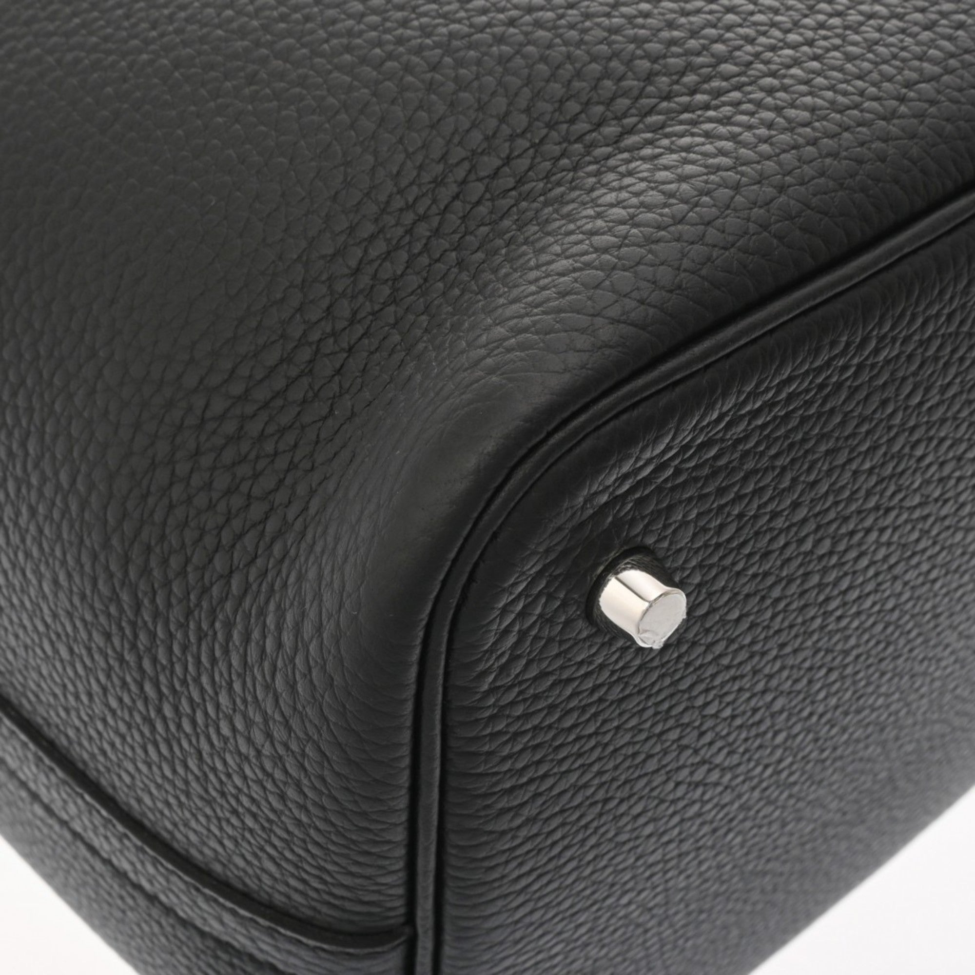 Hermes Black Taurillon Clemence Leather Handbag (Pre-Owned)