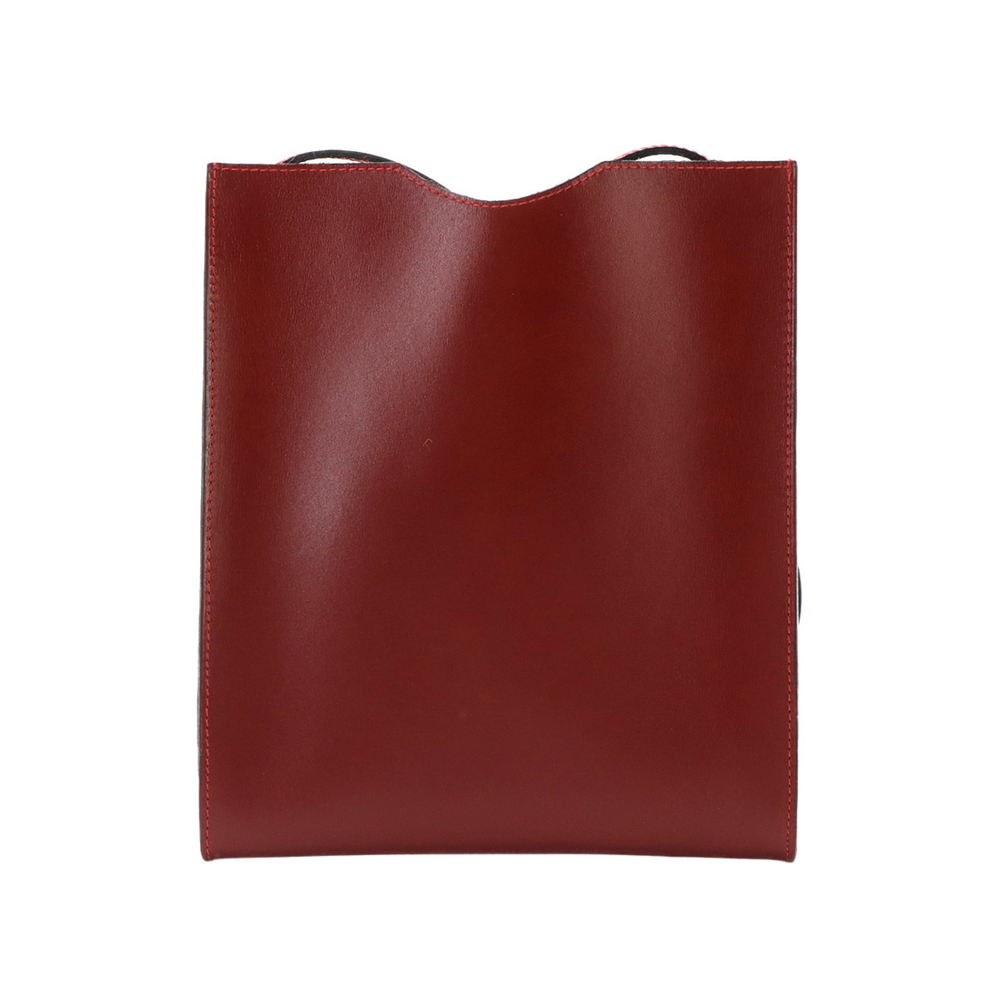 Hermes Rouge H Box Calf Leather Pochette Shoulder Bag (Pre-Owned)