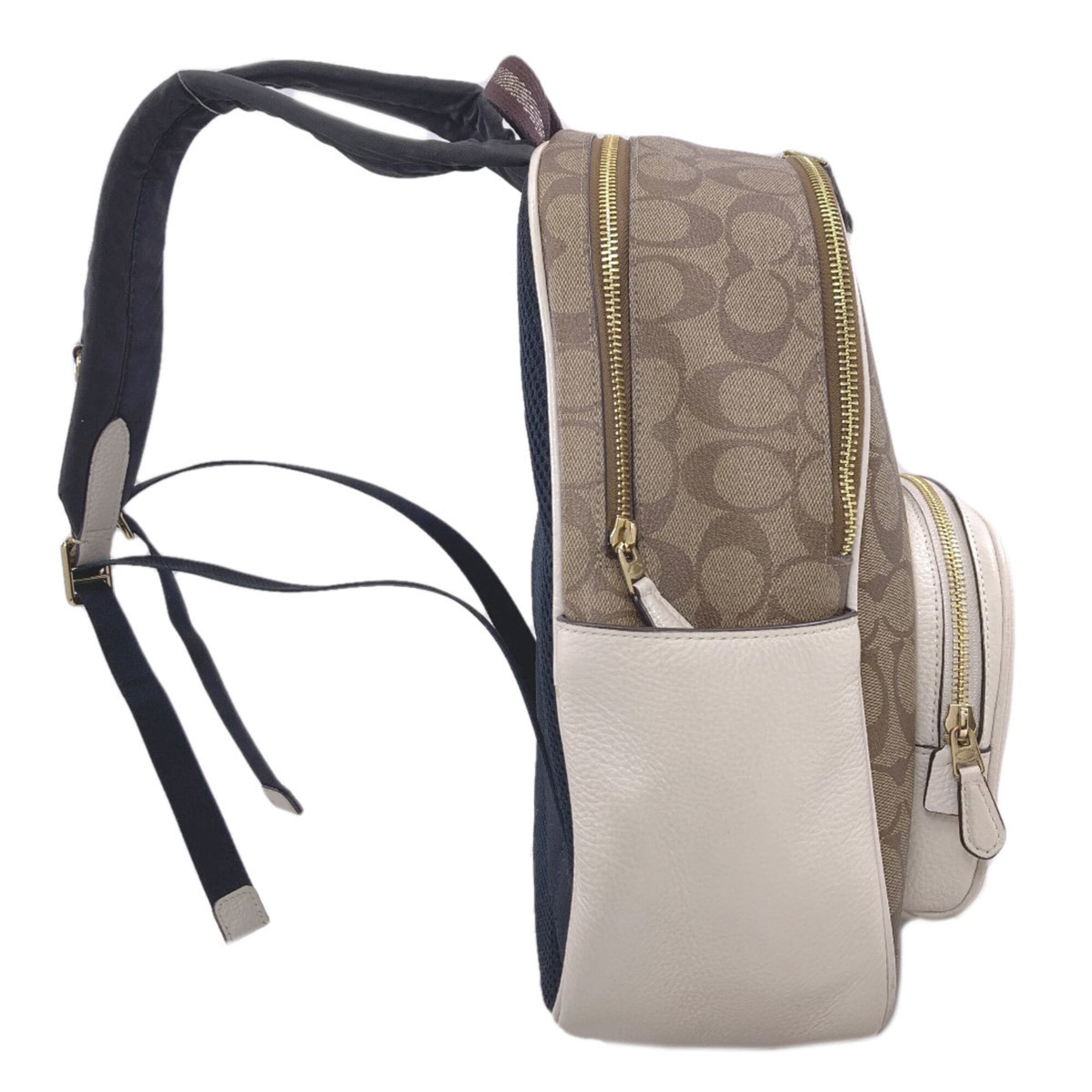 Coach Brown White Pvc (Pre-Owned)
