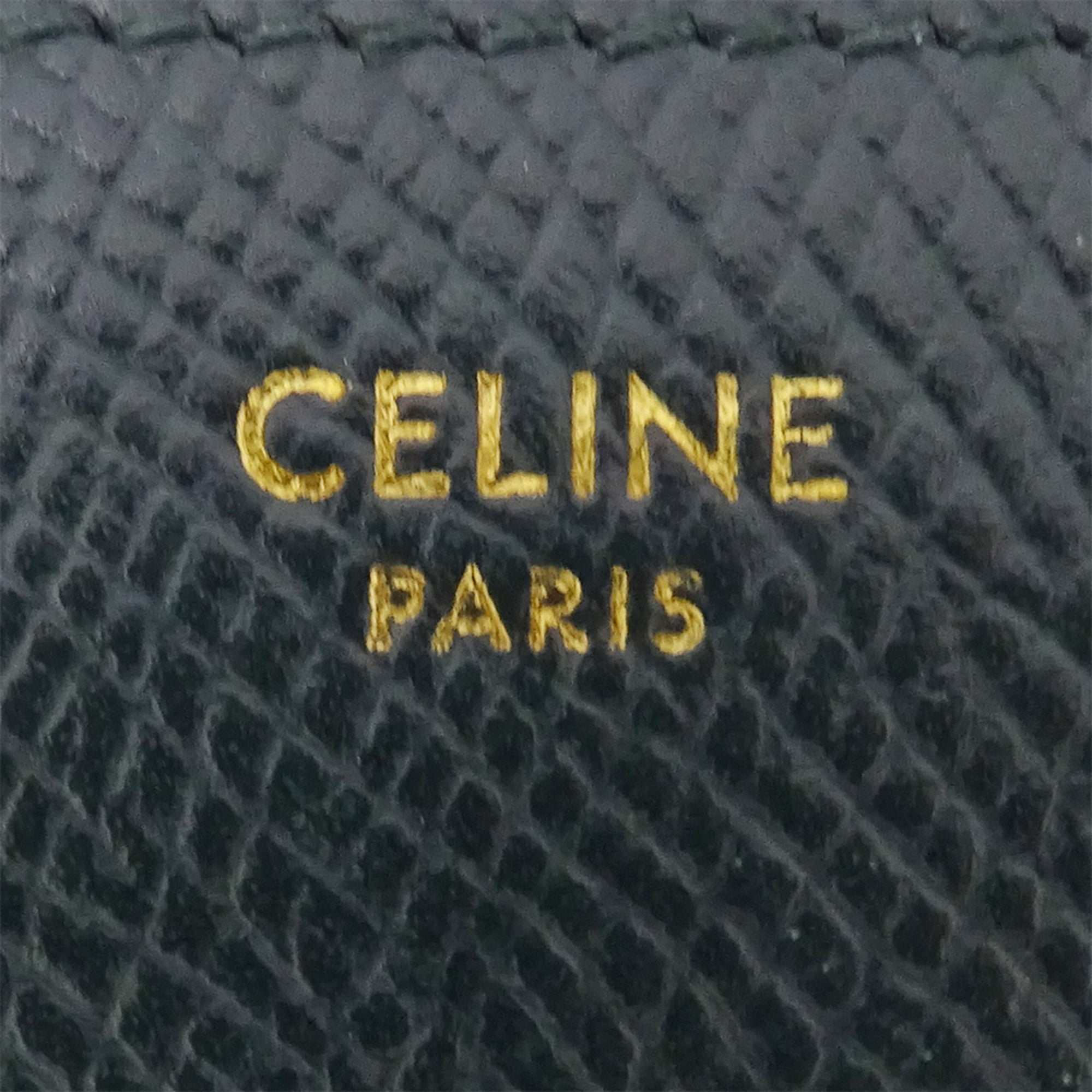 Celine Green Moss Green Leather Long Wallet (Bi-Fold) (Pre-Owned)