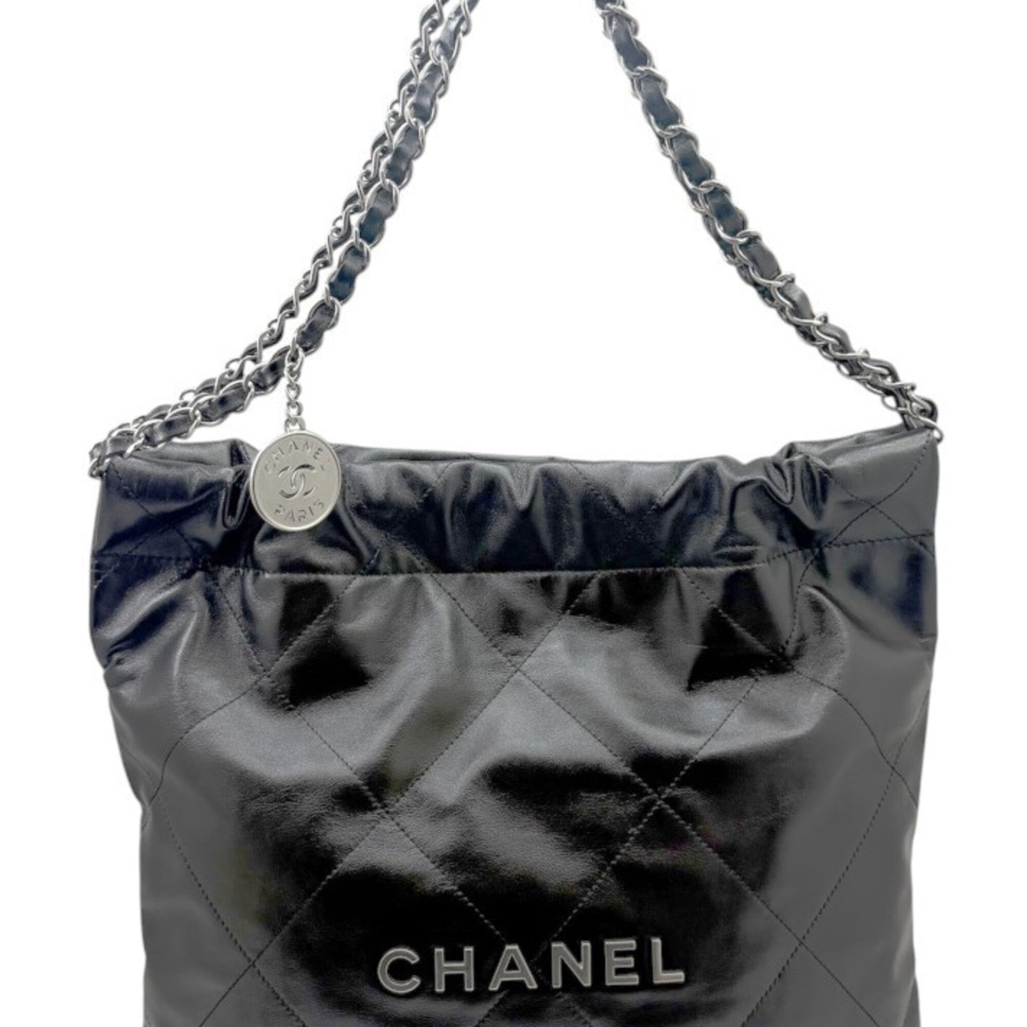 Chanel Black Leather Handbag (Pre-Owned)
