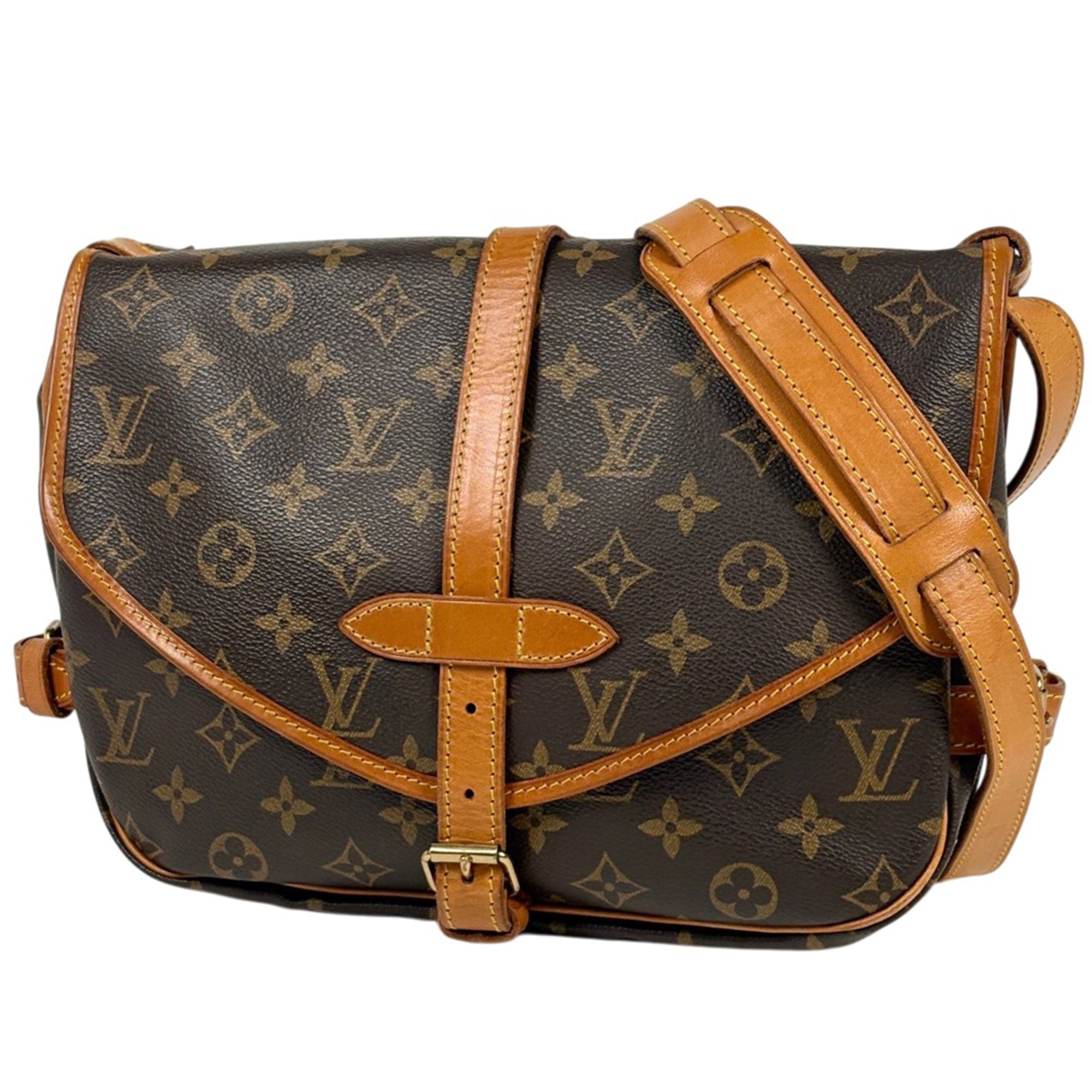 Louis Vuitton Brown Monogram Shoulder Bag (Pre-Owned)