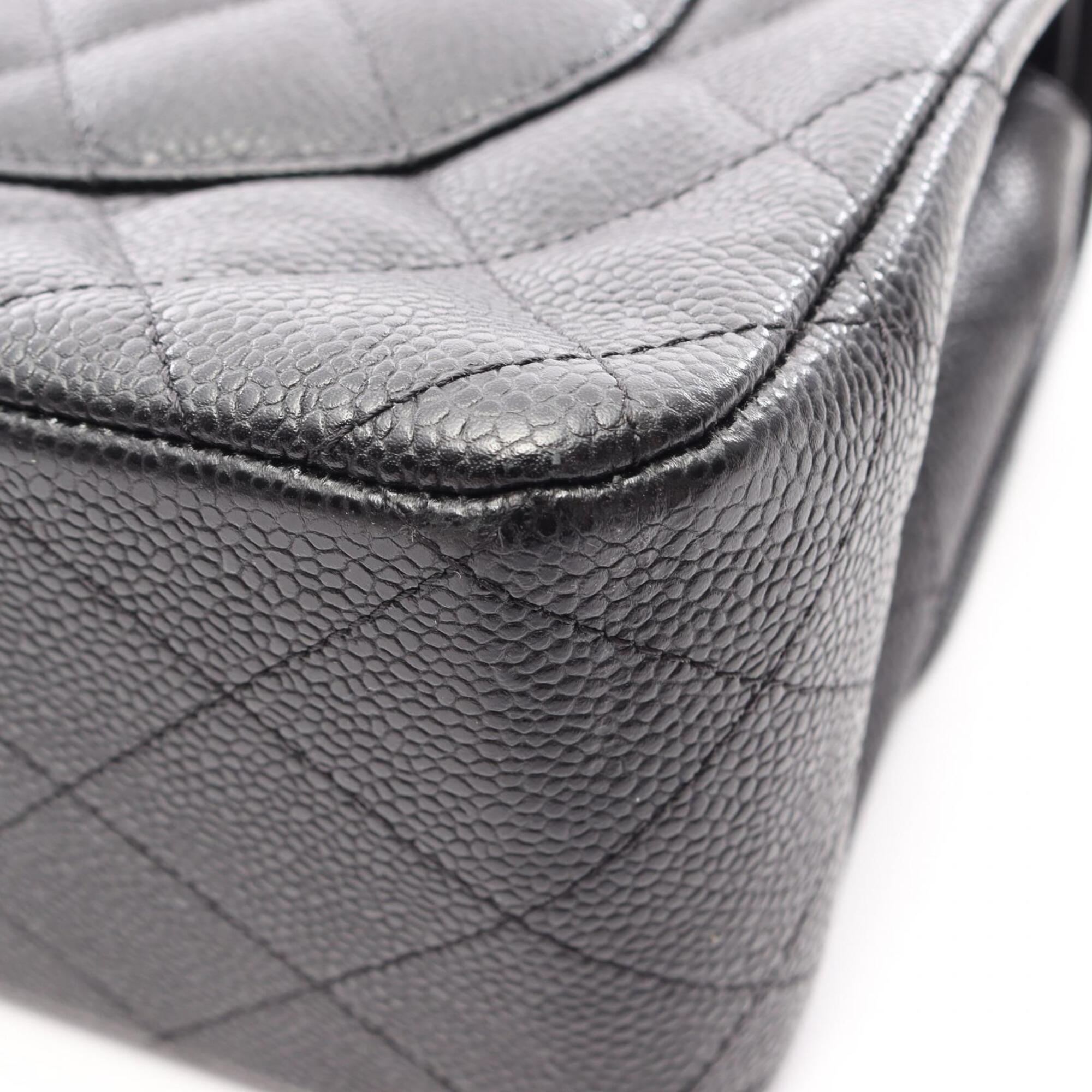Chanel Black Grained Calfskin Handbag Shoulder Bag (Pre-Owned)