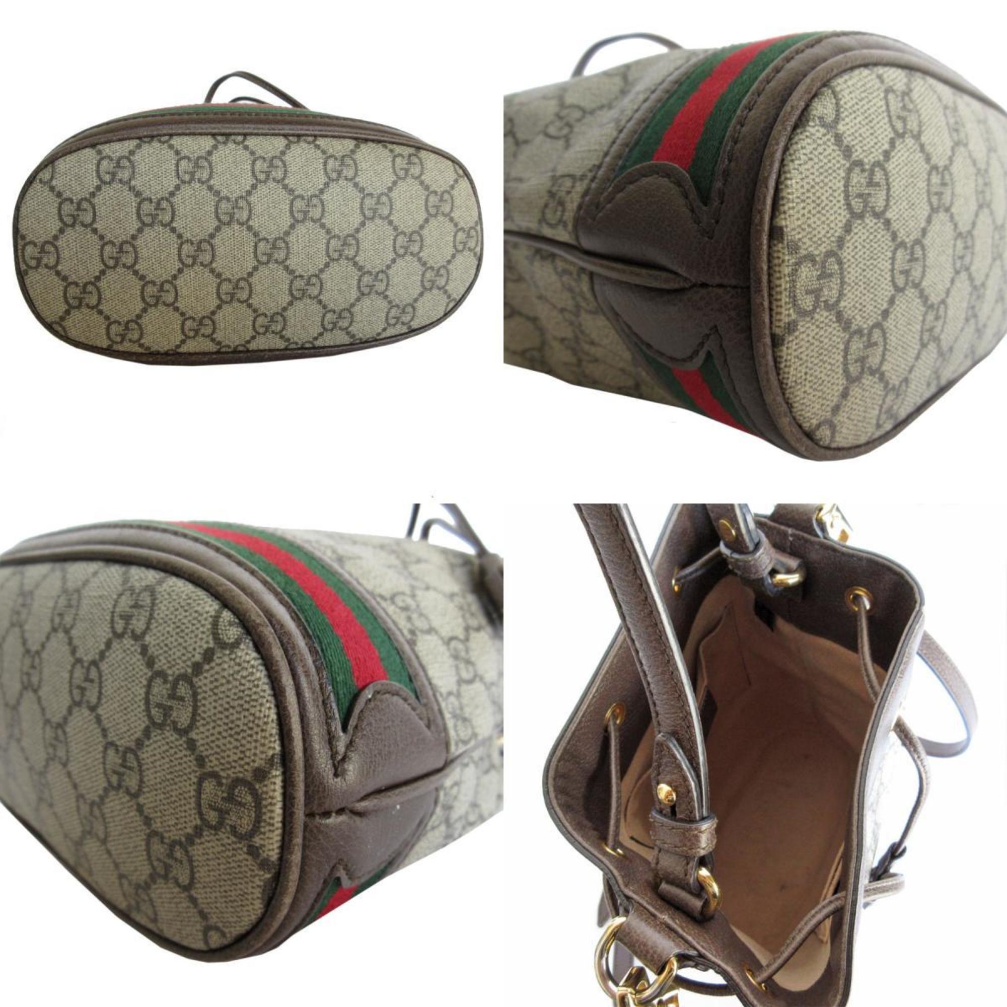 Gucci Brown Pvc Leather Handbag Shoulder Bag (Pre-Owned)