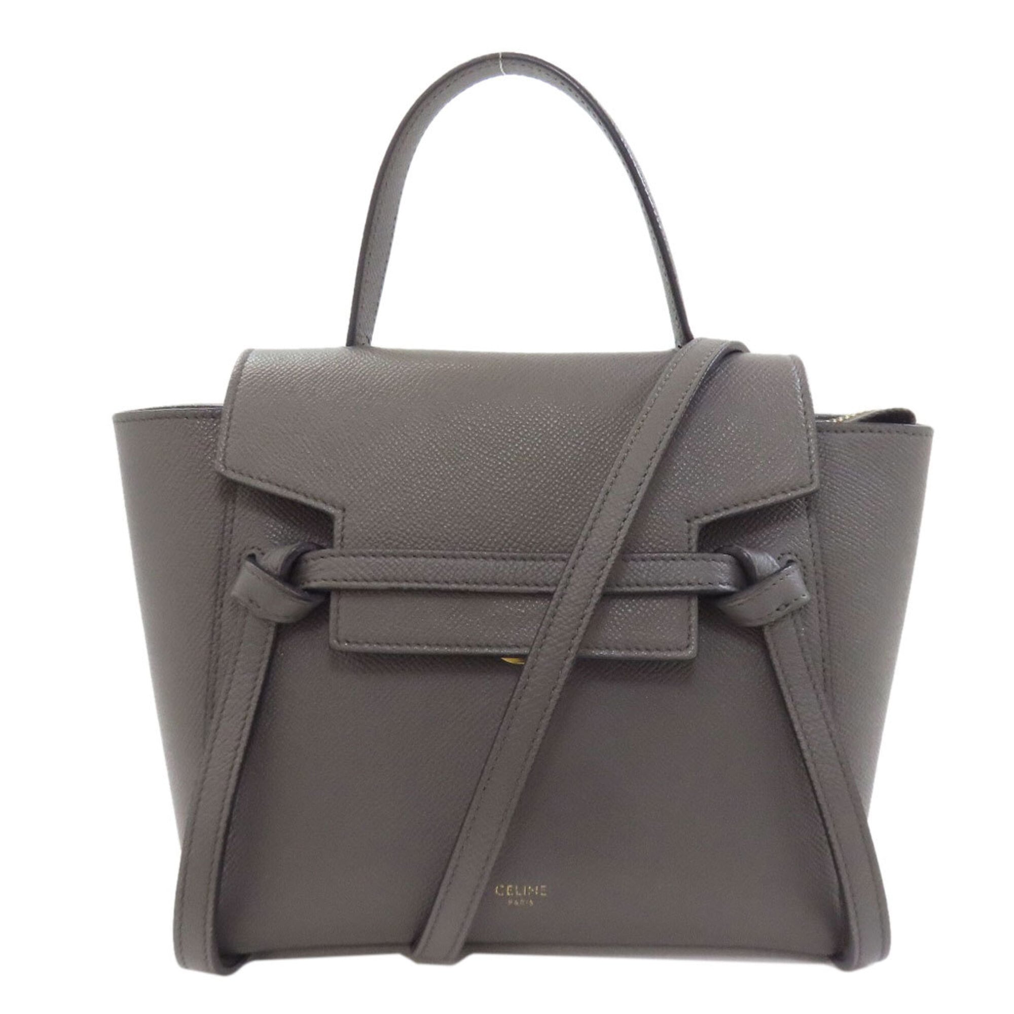 Celine Gray Leather Handbag (Pre-Owned)