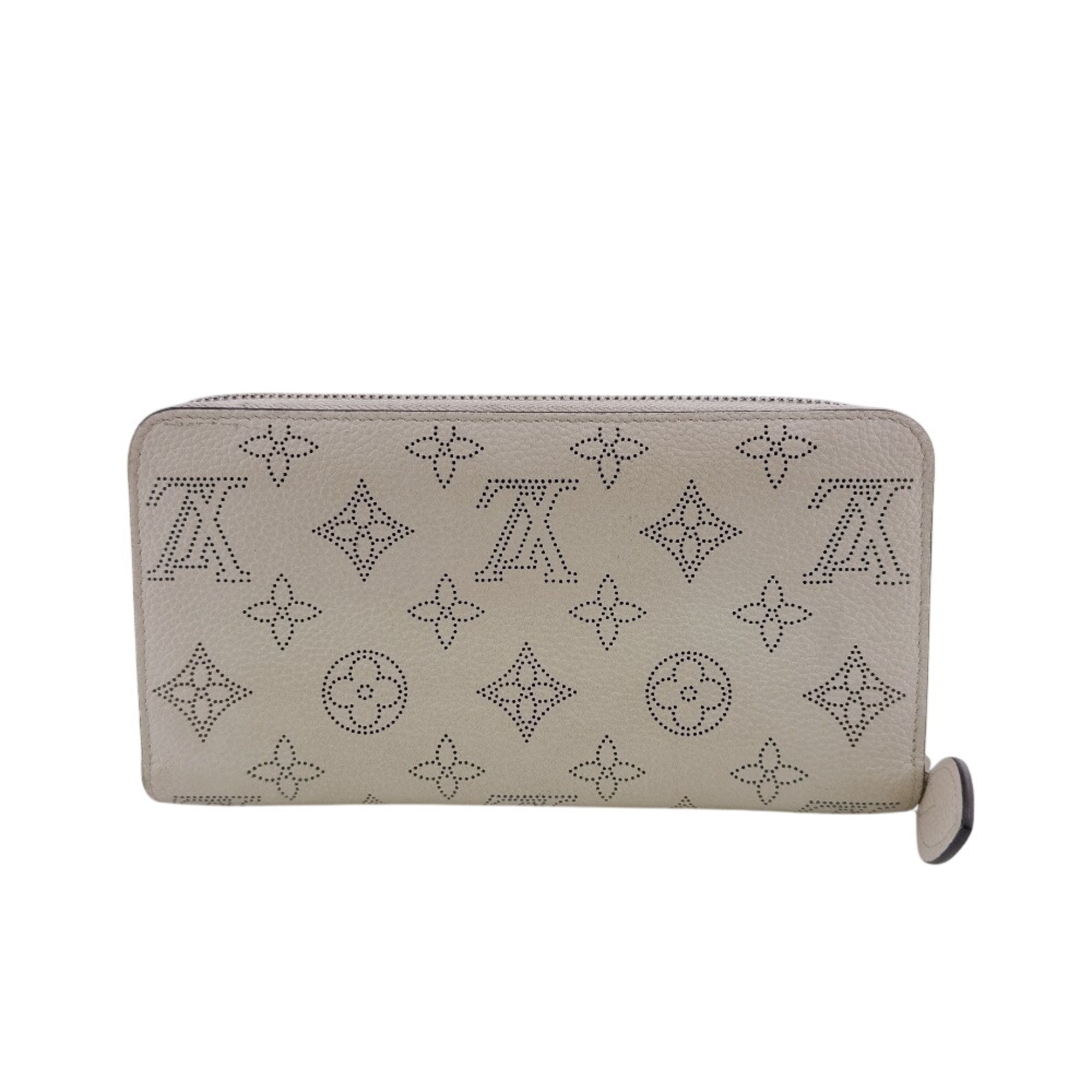 Louis Vuitton Mahina White Leather Long Wallet (Bi-Fold) (Pre-Owned)