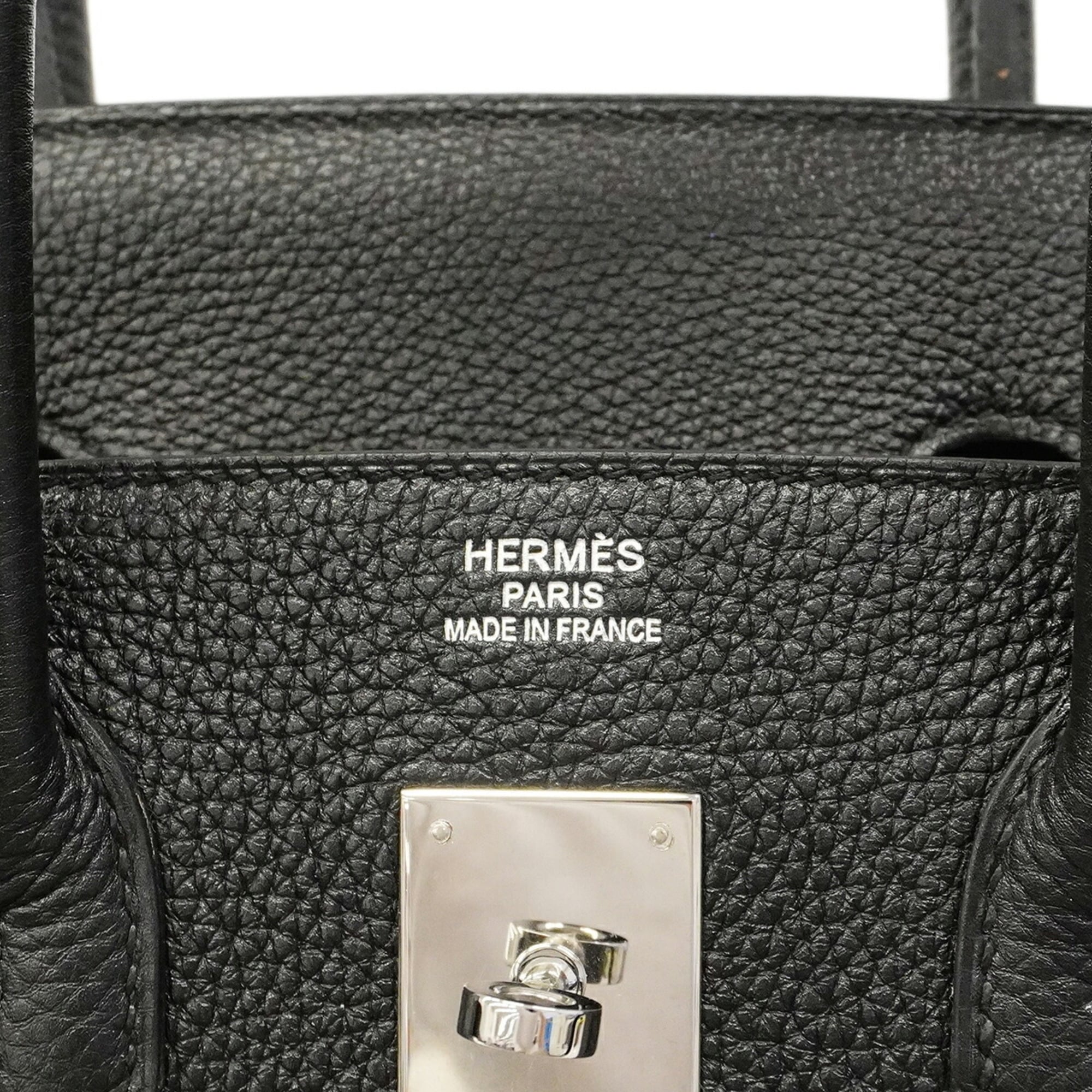 Hermes Black Togo Leather Handbag (Pre-Owned)