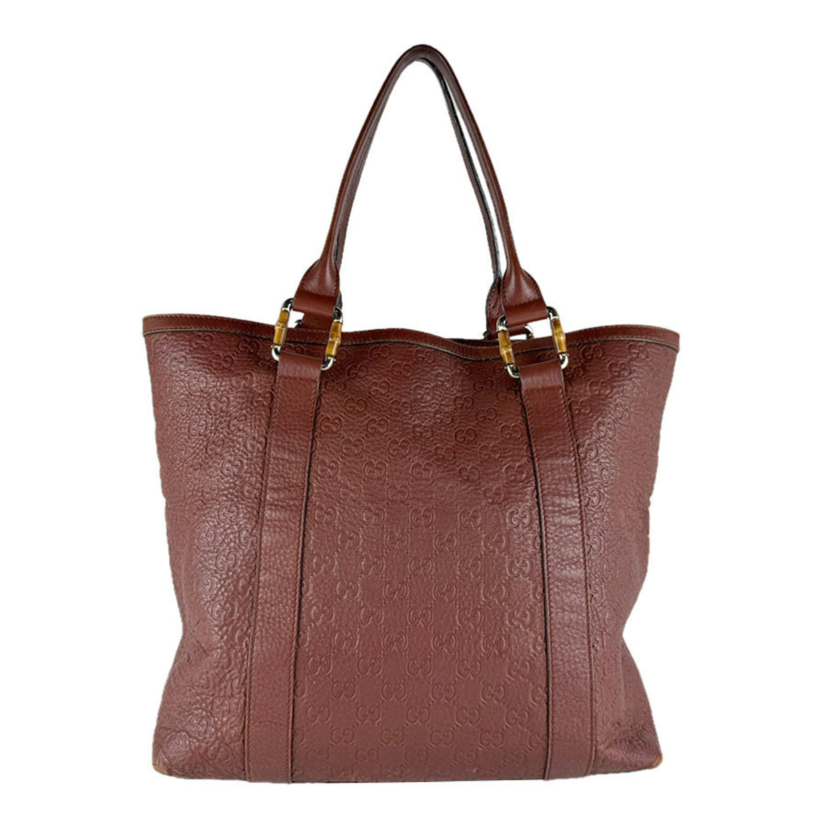 Gucci Brown Leather Tote Bag (Pre-Owned)