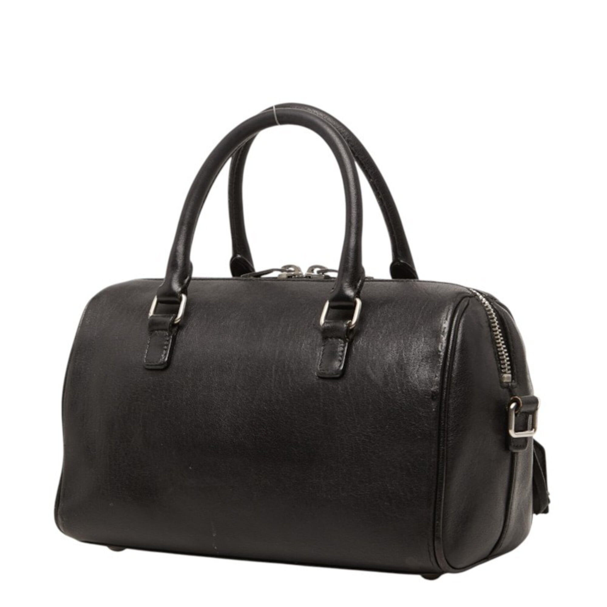 Saint Laurent Black Leather Handbag Shoulder Bag (Pre-Owned)