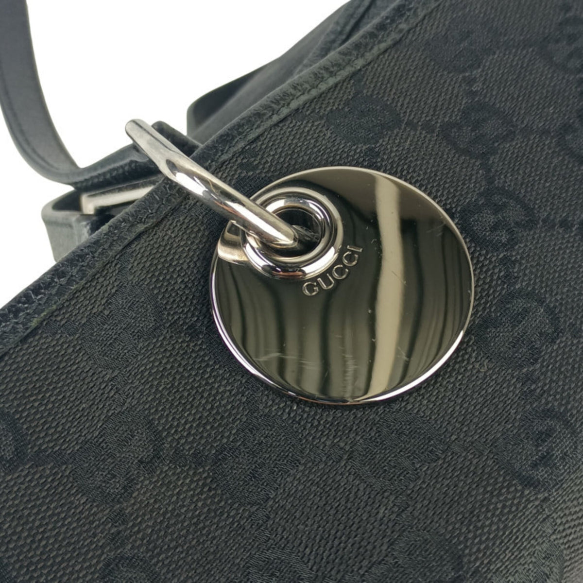 Gucci Gg Canvas Black Gg Canvas Tote Bag (Pre-Owned)