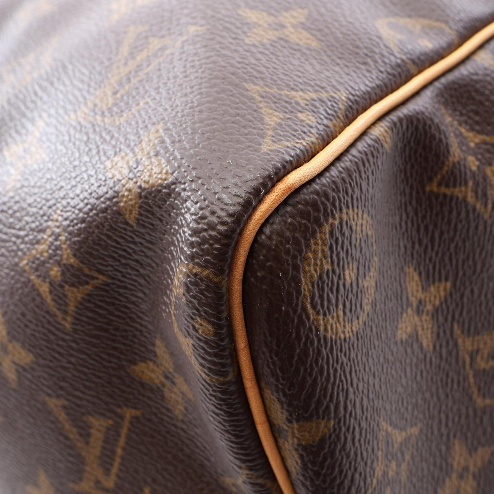 Louis Vuitton Brown Coated Canvas Monogram Leather Handbag (Pre-Owned)