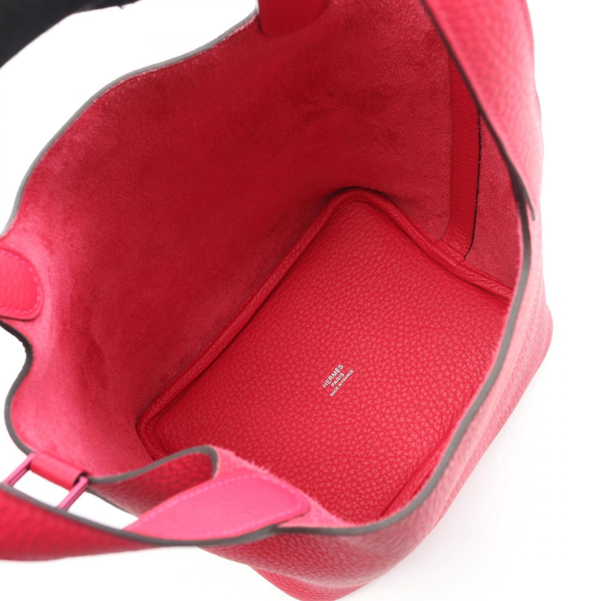 Hermes Pink Taurillon Clemence Leather Handbag (Pre-Owned)