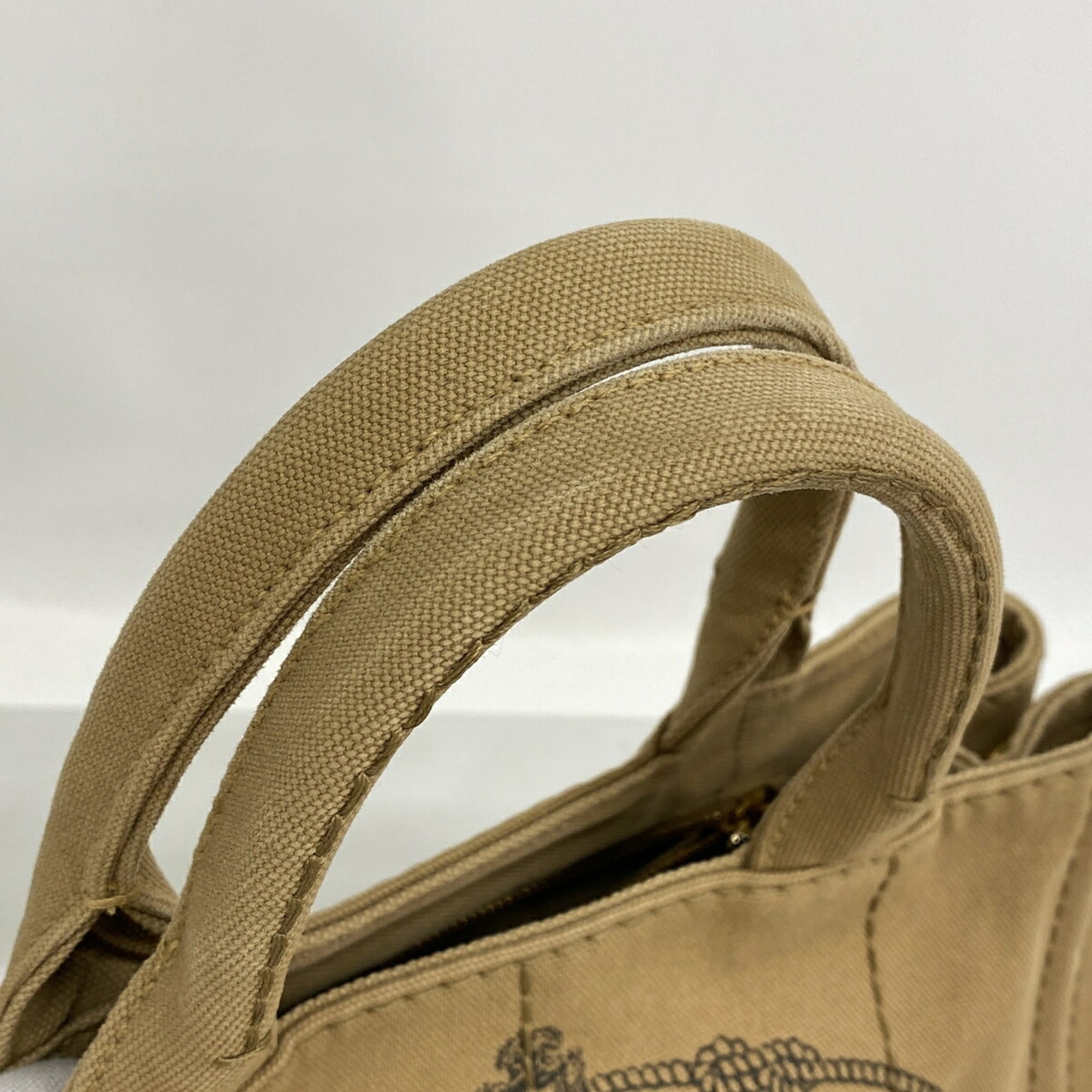 Prada Brown Canvas Tote Bag (Pre-Owned)