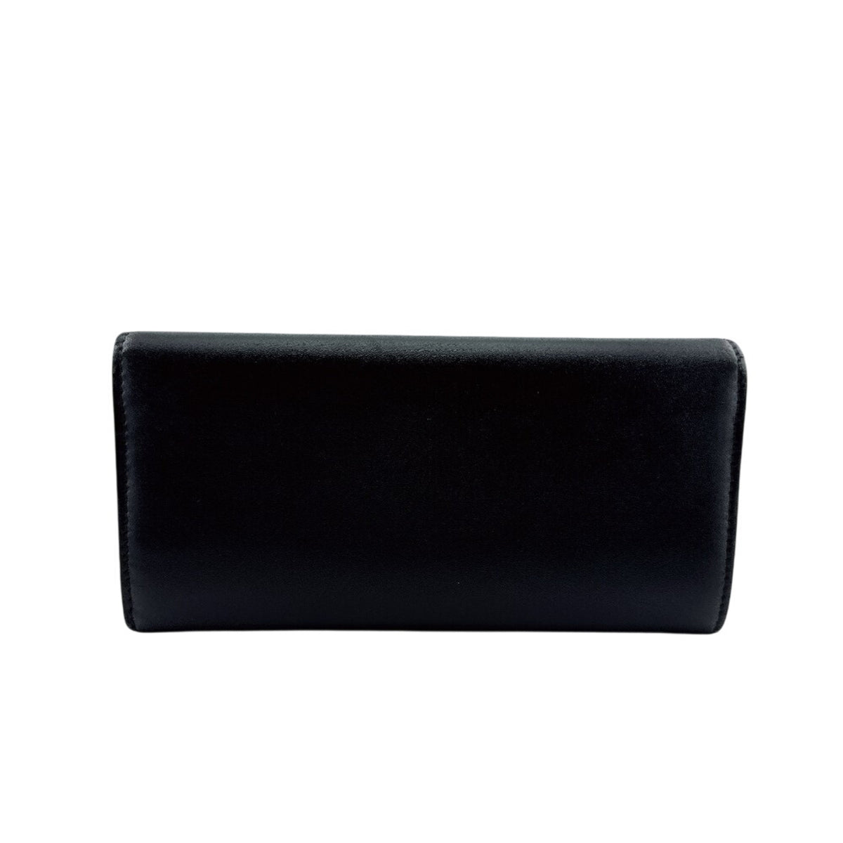Fendi Black Leather Long Wallet (Bi-Fold) (Pre-Owned)