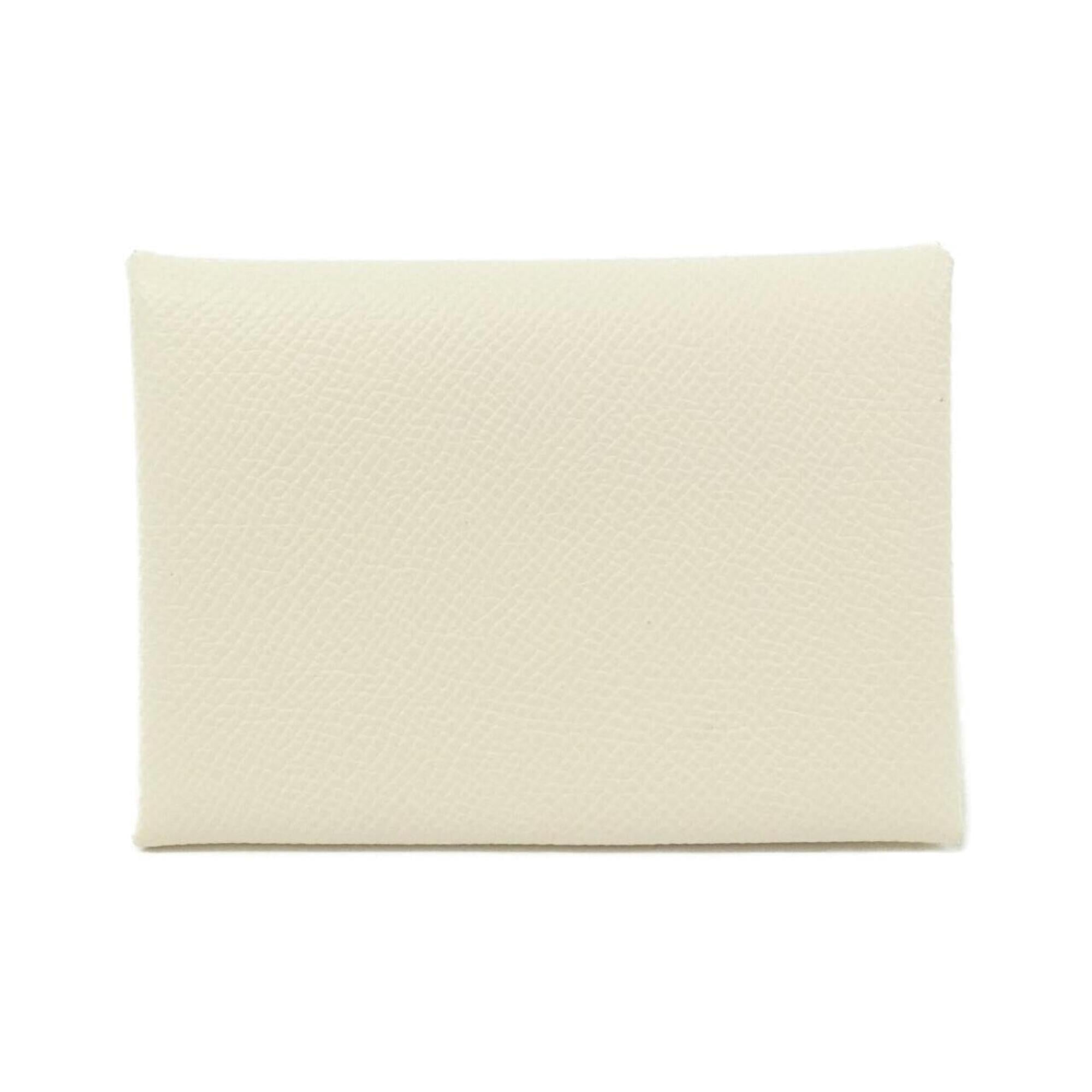 Hermes White Epsom Leather Coin Purse/Coin Case (Pre-Owned)