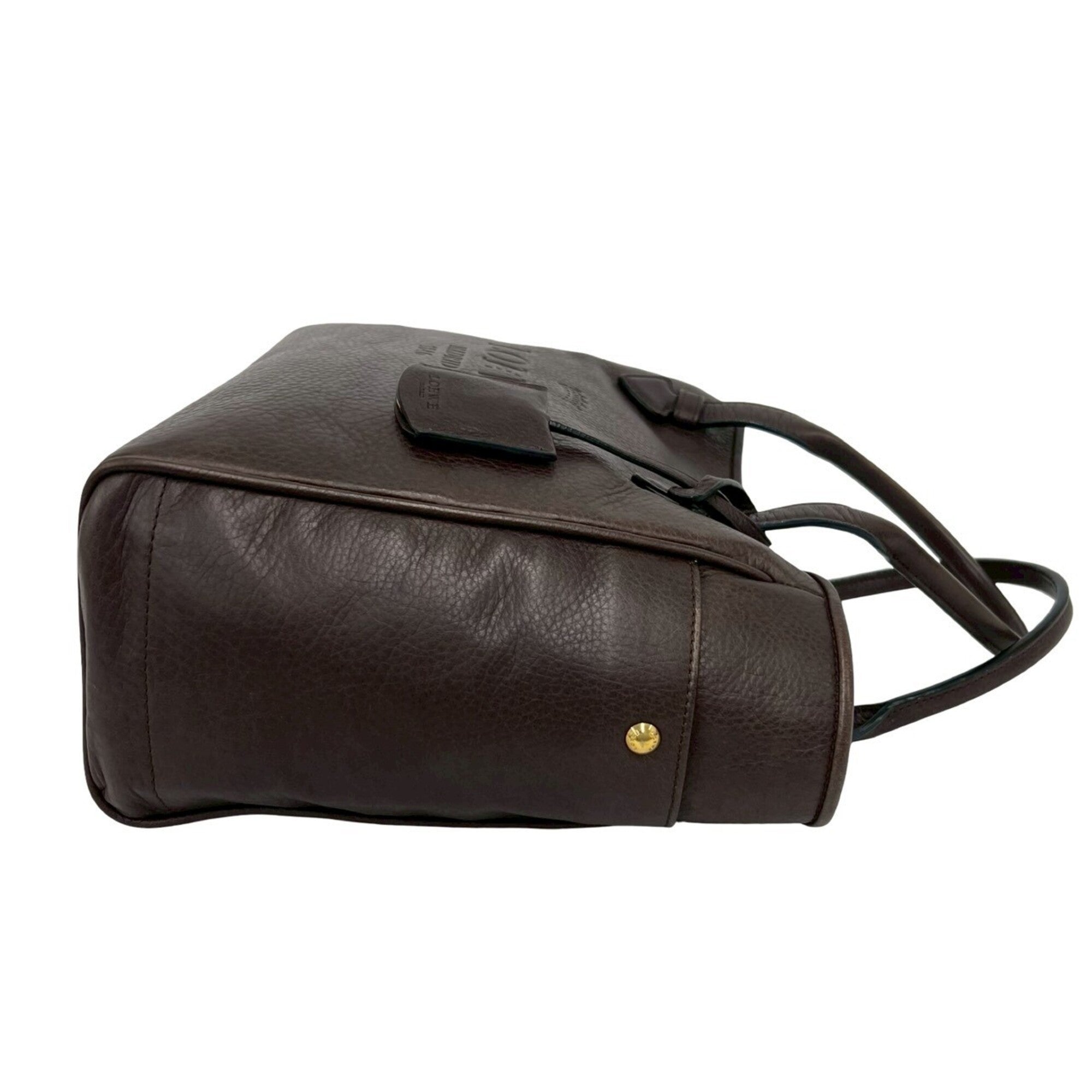 Loewe Brown Leather Handbag Shoulder Bag Tote Bag (Pre-Owned)