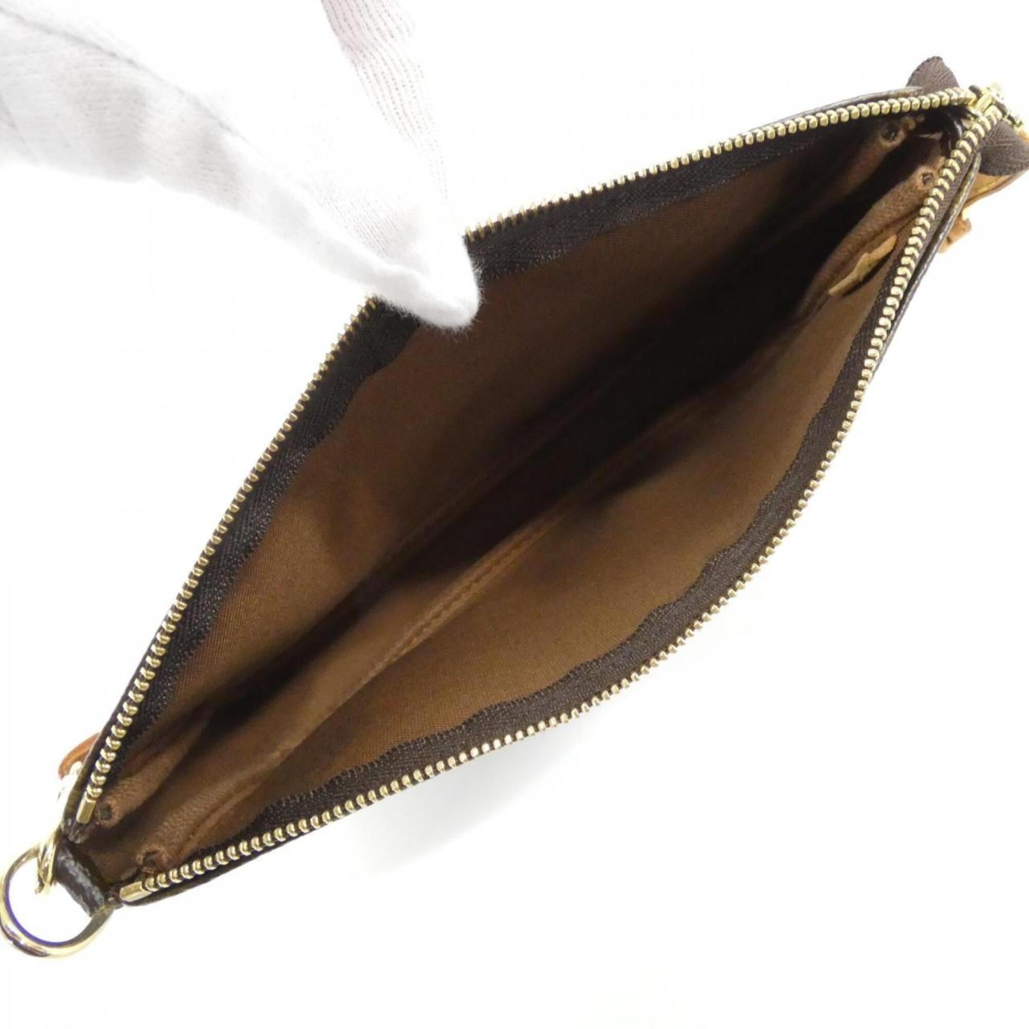 Louis Vuitton Marron Coated Canvas Pochette Pouch (Pre-Owned)