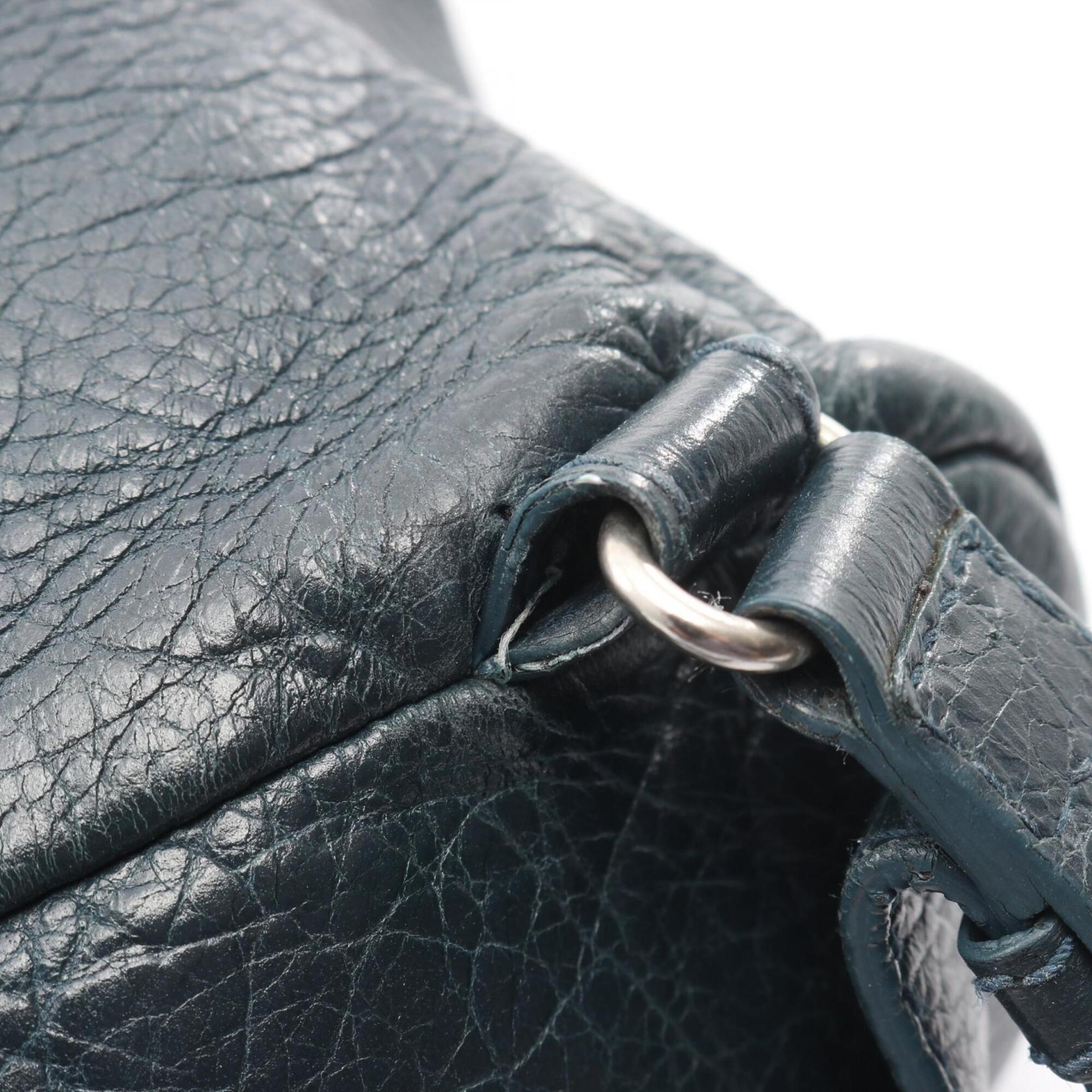 Balenciaga Green Leather Backpack Handbag (Pre-Owned)