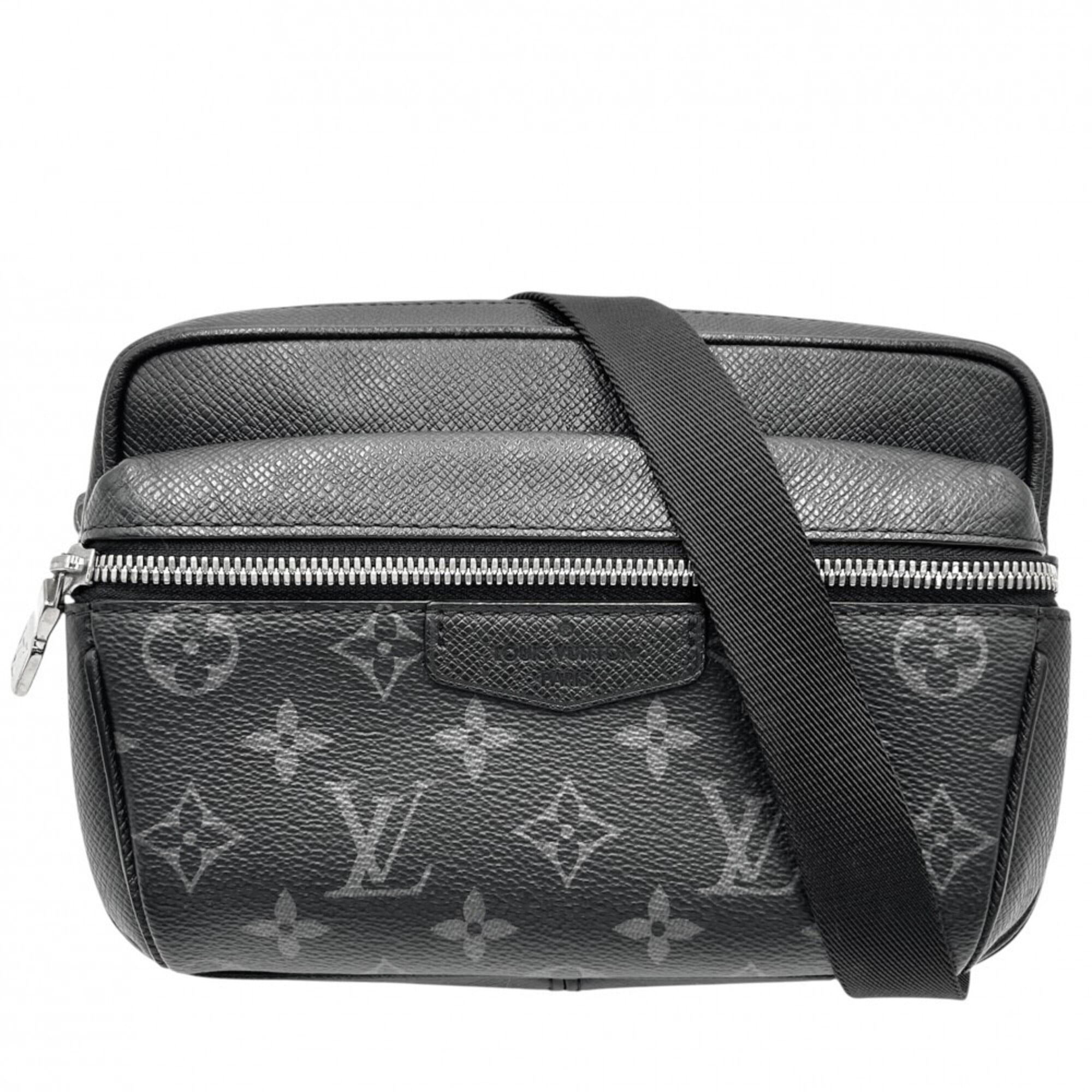 Louis Vuitton Noir Monogram Eclipse Taiga Leather Fanny Pack Pouch Sling Bag (Pre-Owned)