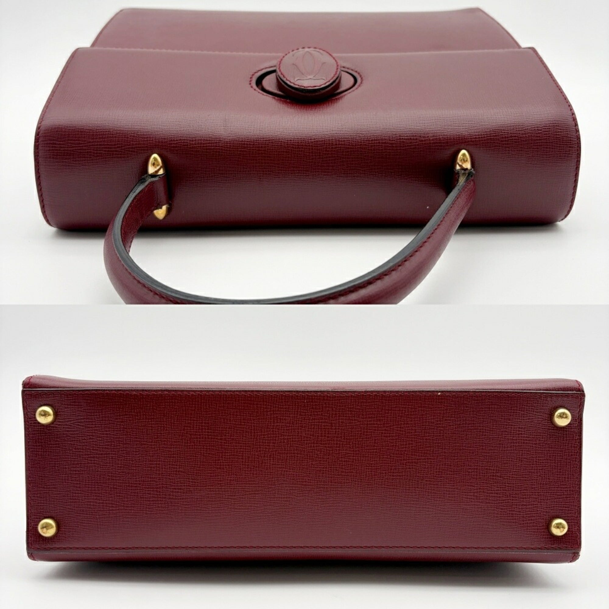 Cartier Must Bordeaux Leather Handbag (Pre-Owned)
