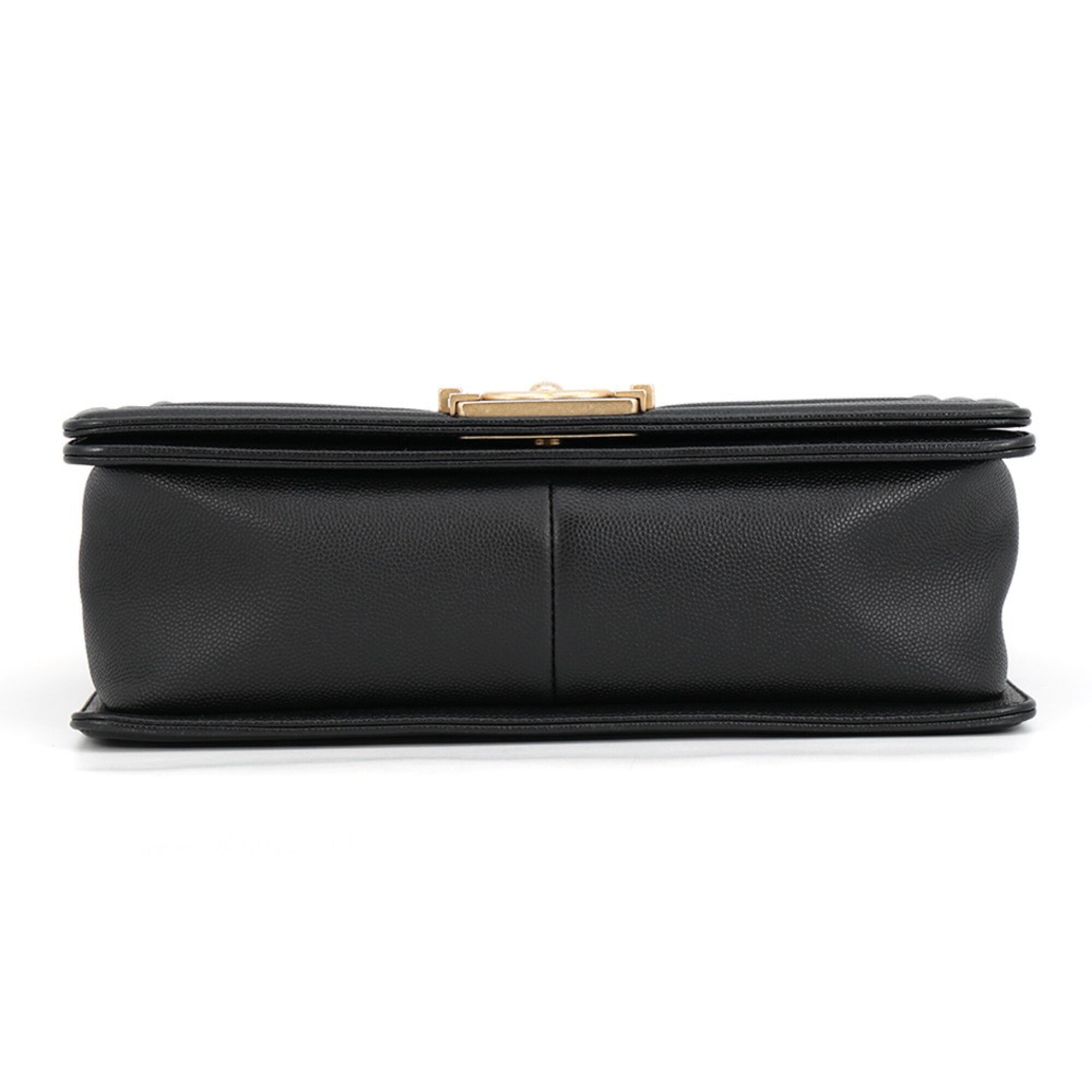 Chanel Black Grained Calfskin Handbag Shoulder Bag (Pre-Owned)