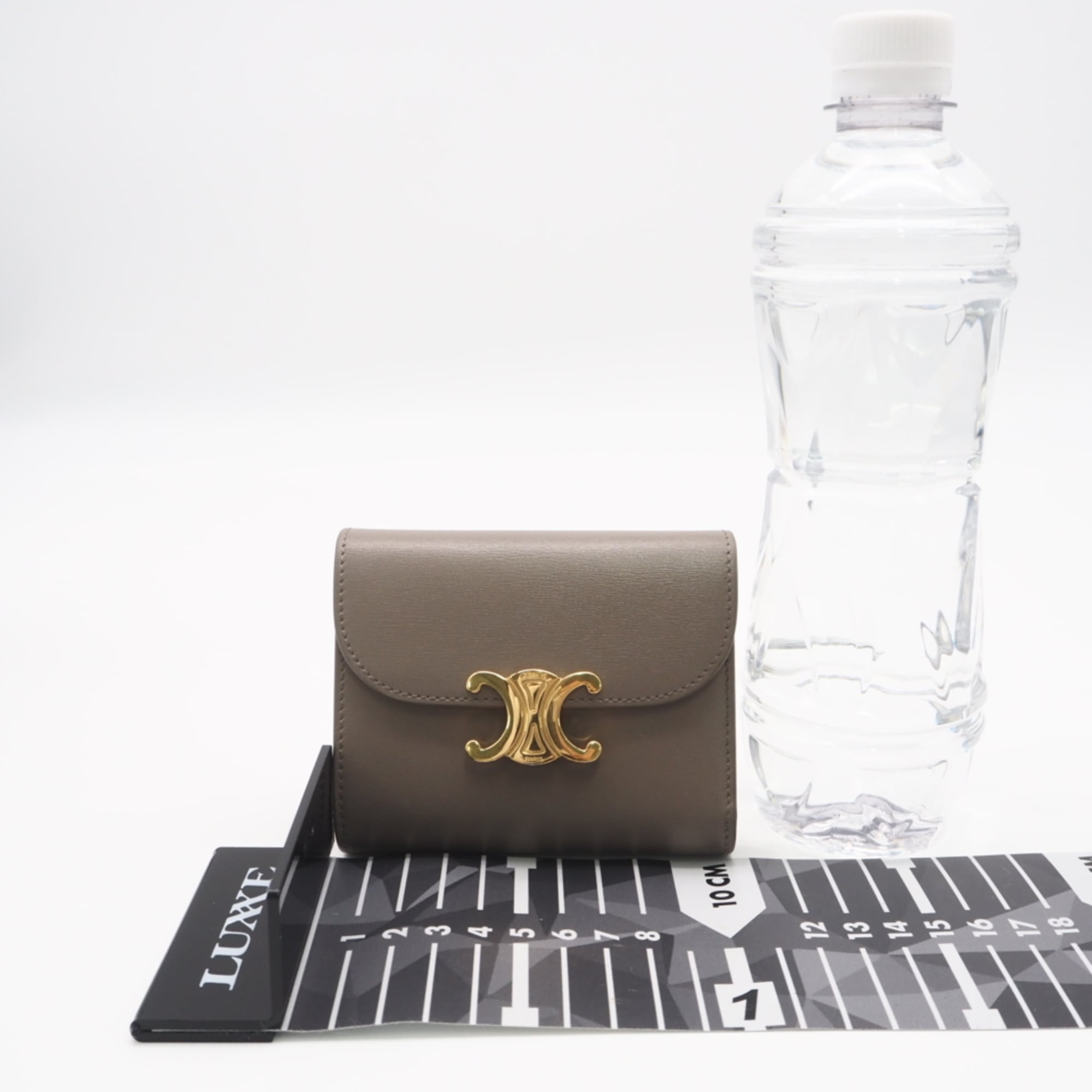 Celine Grayish Leather Wallet (Tri-Fold) (Pre-Owned)