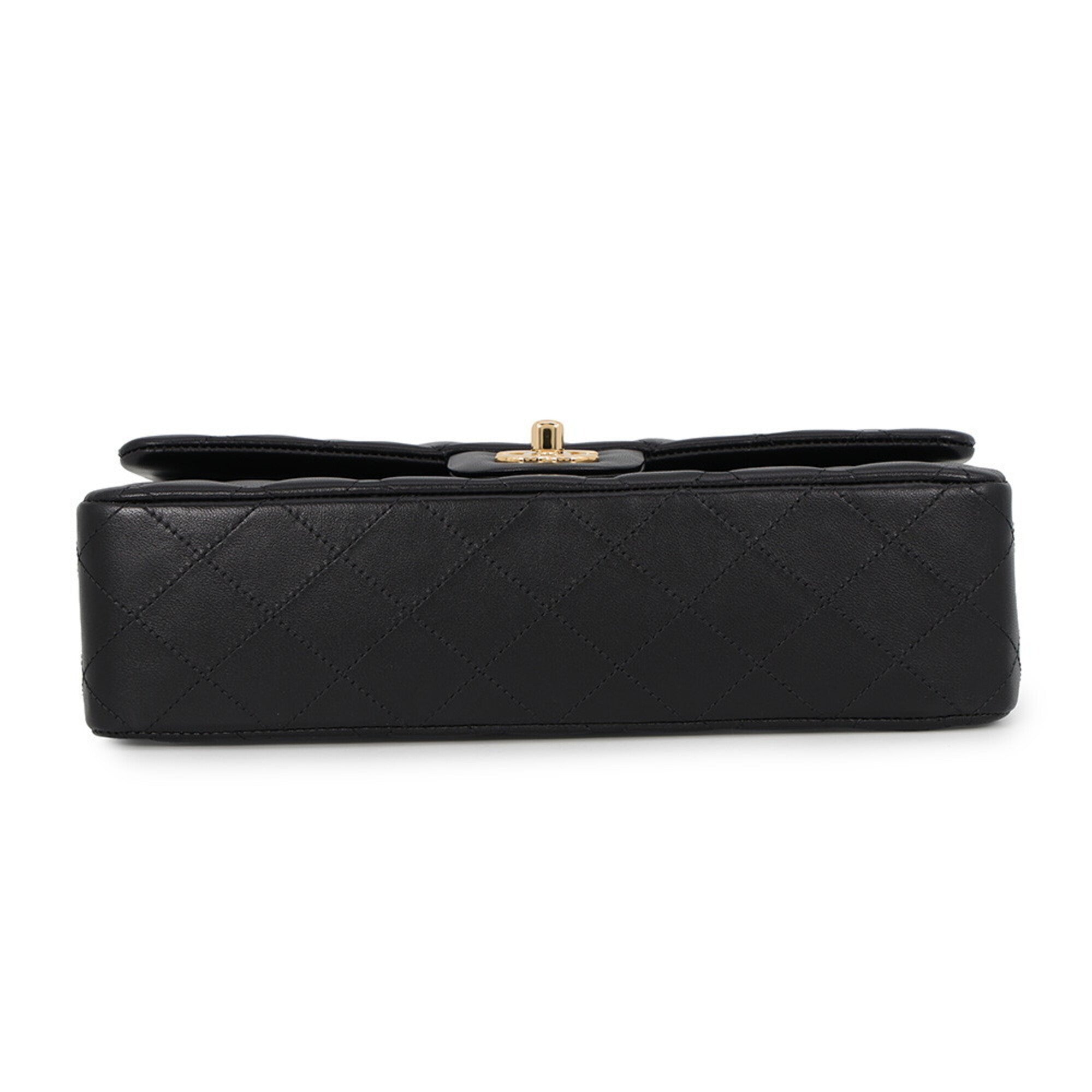 Chanel Black Leather Handbag Shoulder Bag (Pre-Owned)