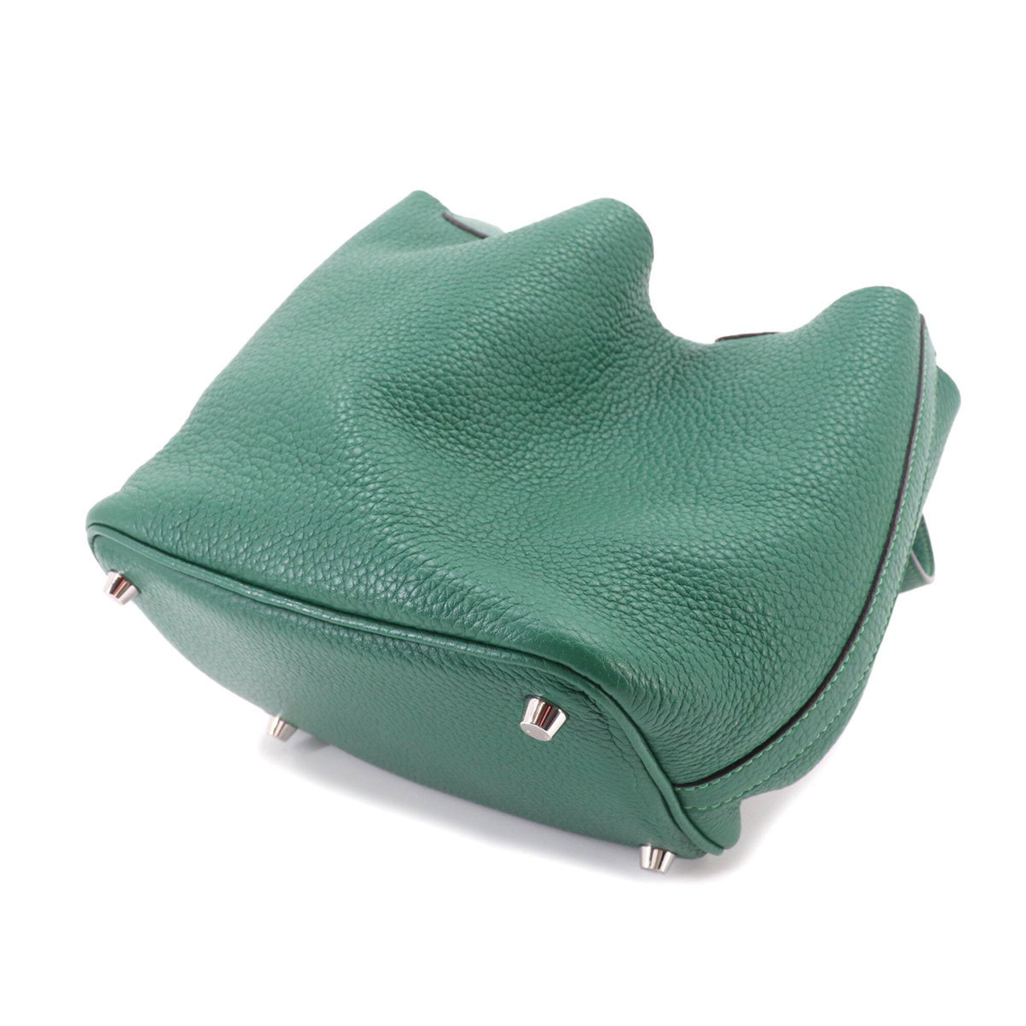 Piko Green Leather Handbag (Pre-Owned)