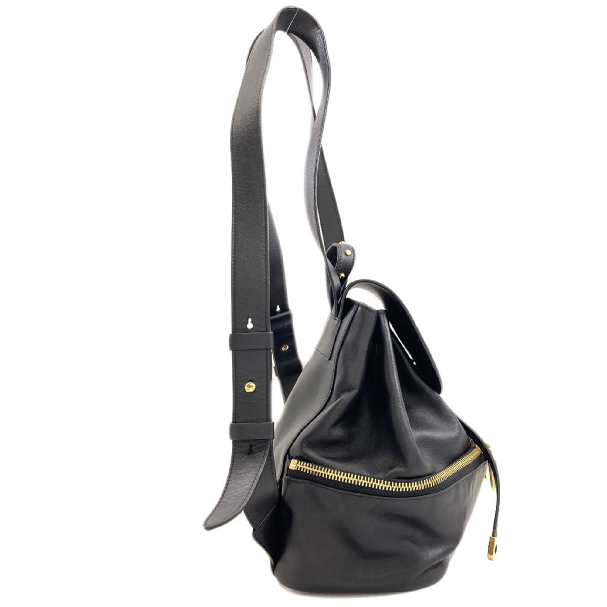 Salvatore Ferragamo Black Leather Backpack (Pre-Owned)
