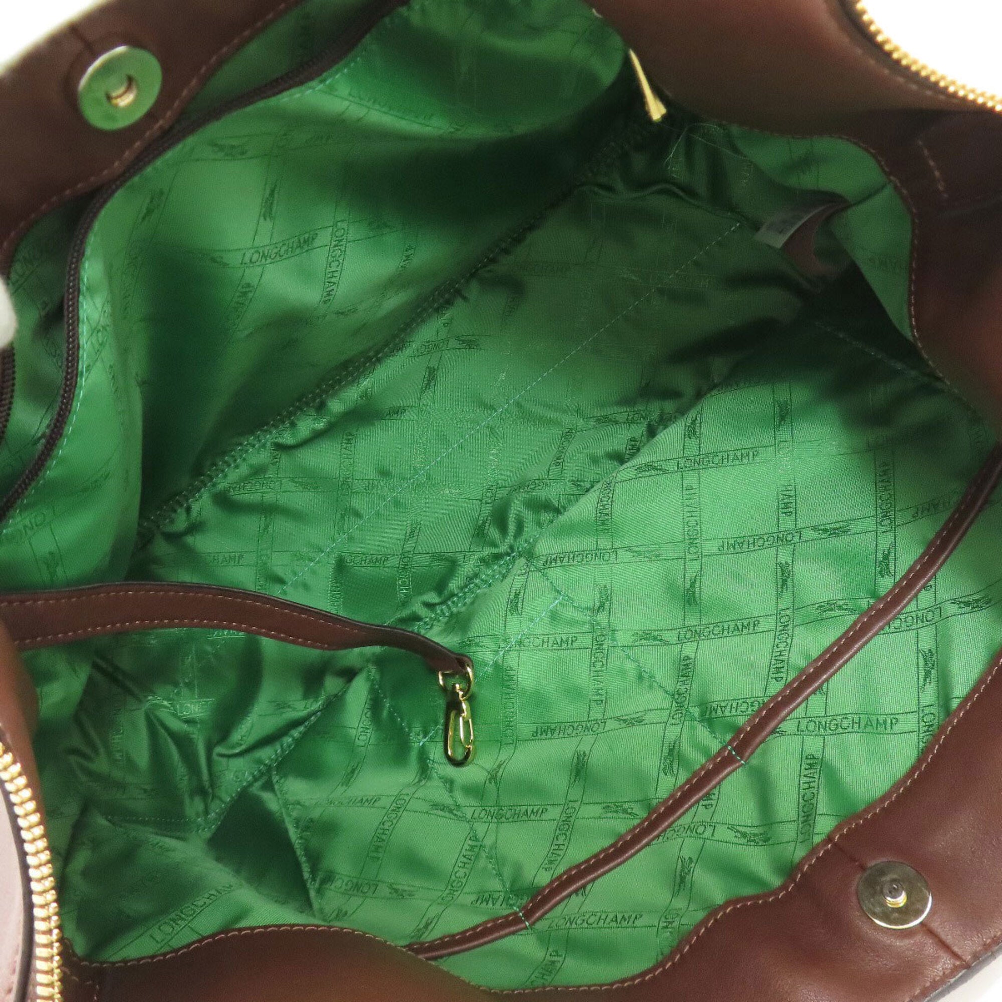 Longchamp Brown Leather Tote Bag (Pre-Owned)
