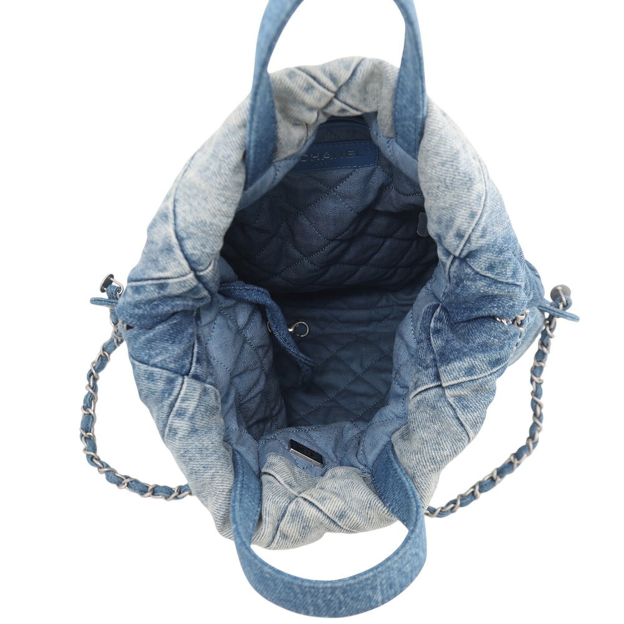 Chanel Blue Denim Handbag (Pre-Owned)
