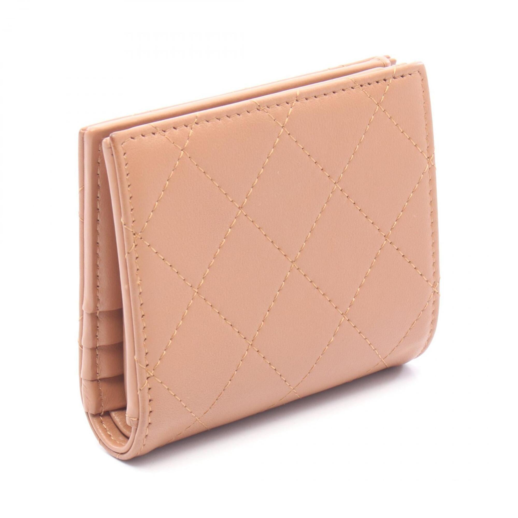 Chanel Brown Leather Wallet (Bi-Fold) (Pre-Owned)