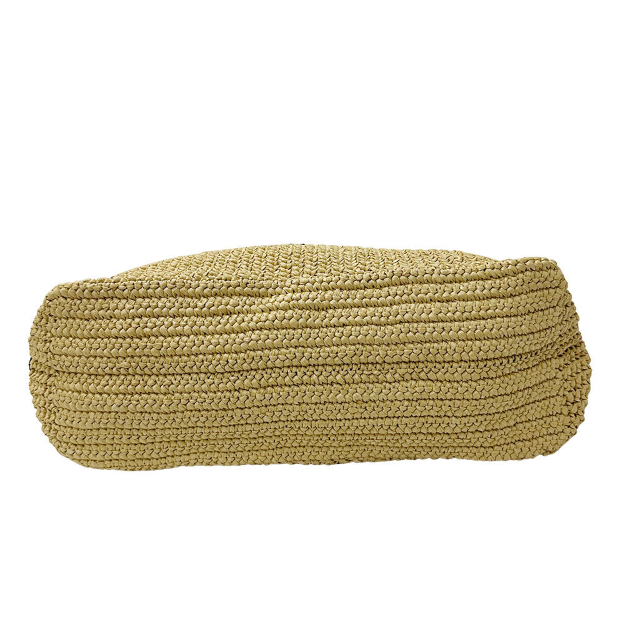 Prada Yellow Raffia Handbag Tote Bag (Pre-Owned)