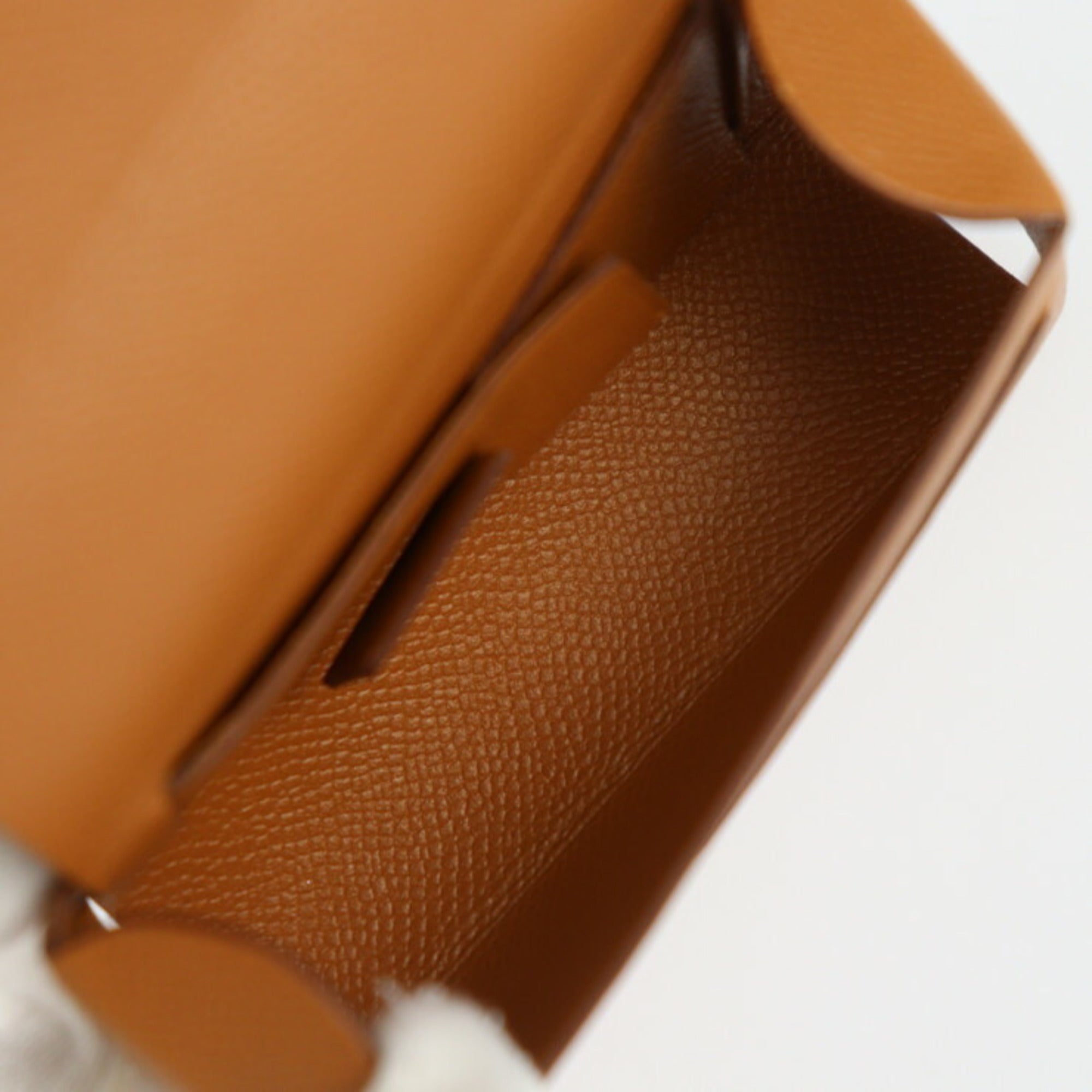 Hermes Brown Gold Brown Leather Wash Bag (Pre-Owned)