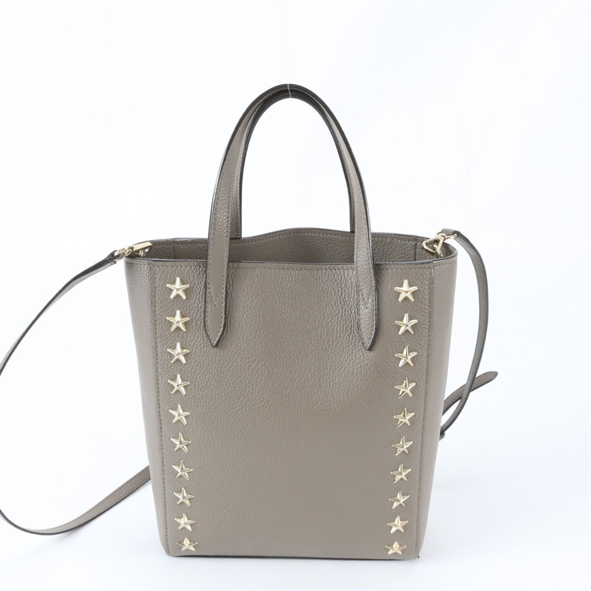 Jimmy Choo Grayish Leather Shoulder Bag (Pre-Owned)