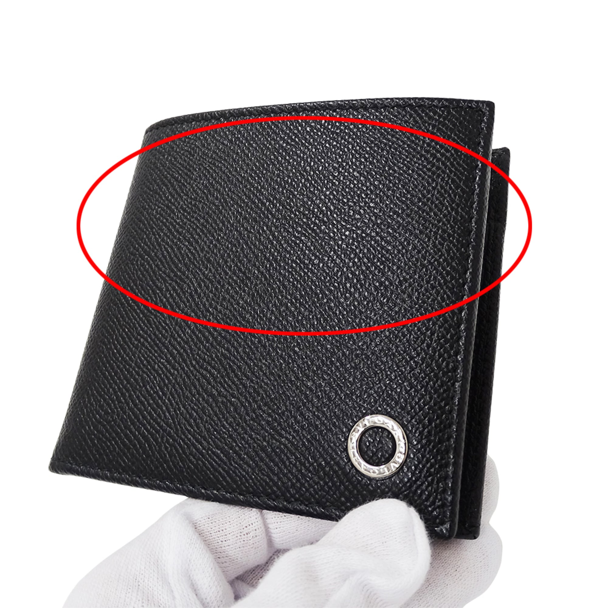 Bvlgari Black Leather Wallet (Bi-Fold) (Pre-Owned)
