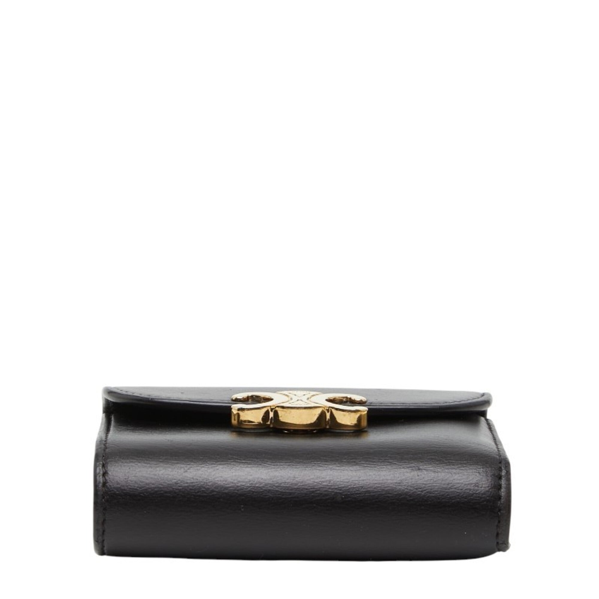 Celine Black Leather Wallet (Tri-Fold) (Pre-Owned)