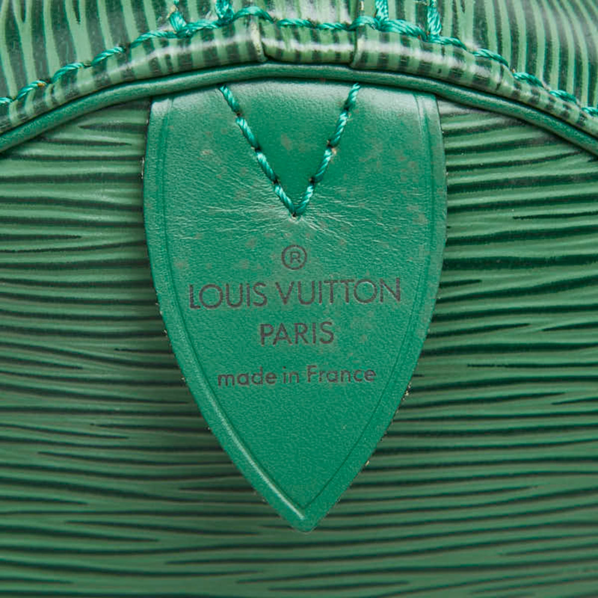 Louis Vuitton Borneo Green Leather Boston Bag (Pre-Owned)