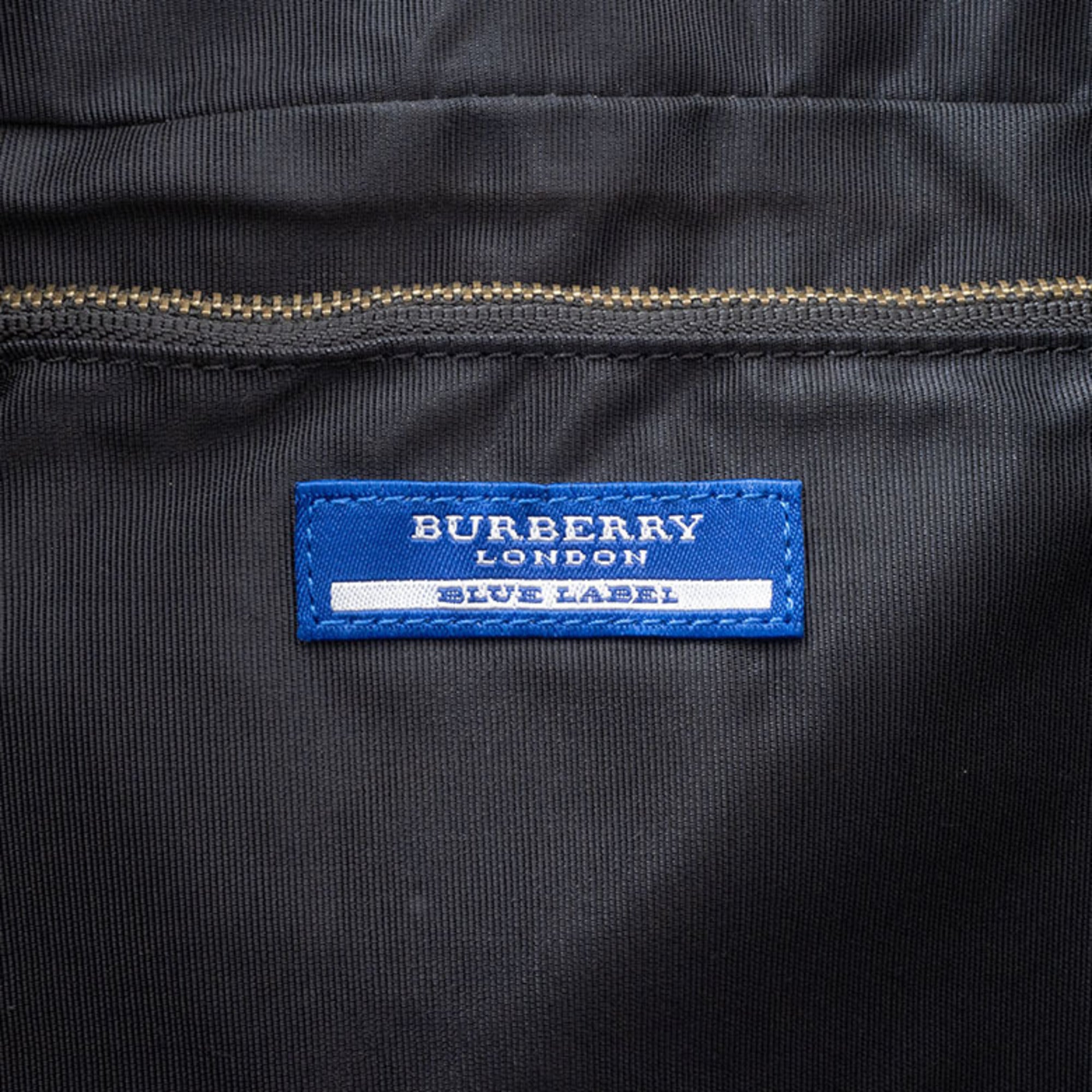 Burberry Black Canvas Leather Shoulder Bag (Pre-Owned)