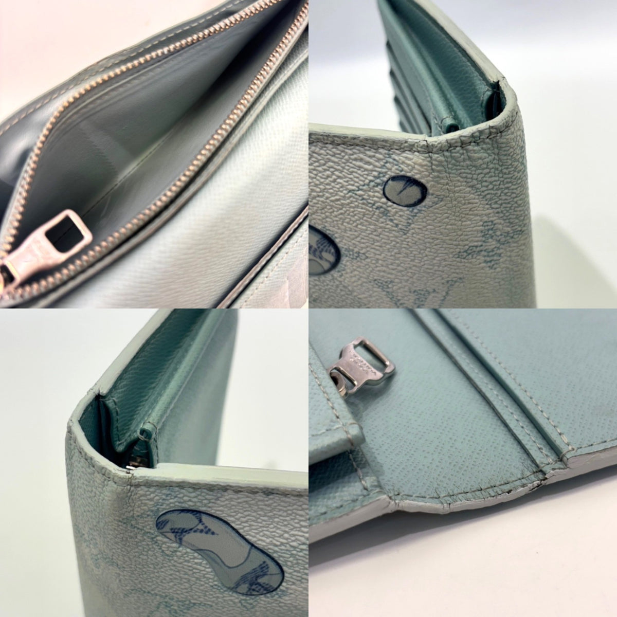 Louis Vuitton Monogram Blue Monogram Long Wallet (Bi-Fold) (Pre-Owned)