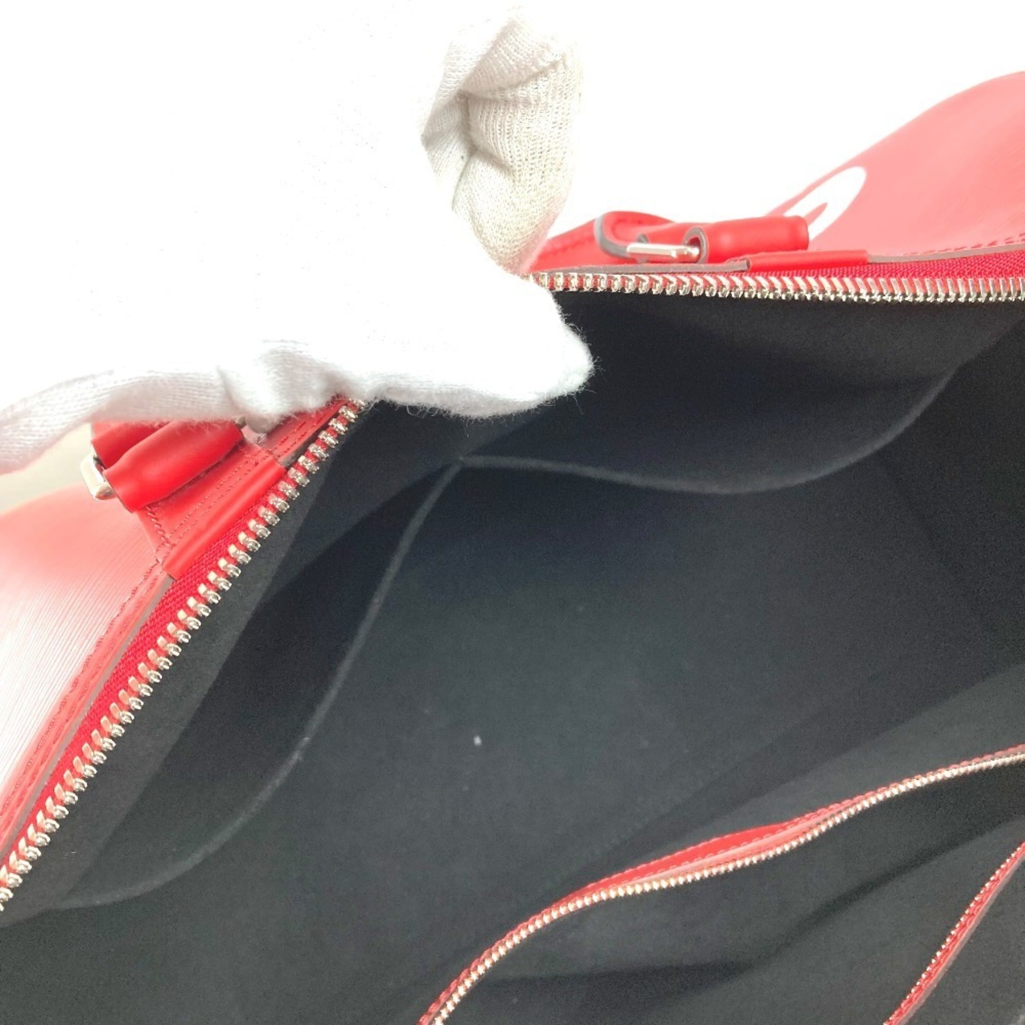 Louis Vuitton Red Color White Epi Leather Boston Bag (Pre-Owned)