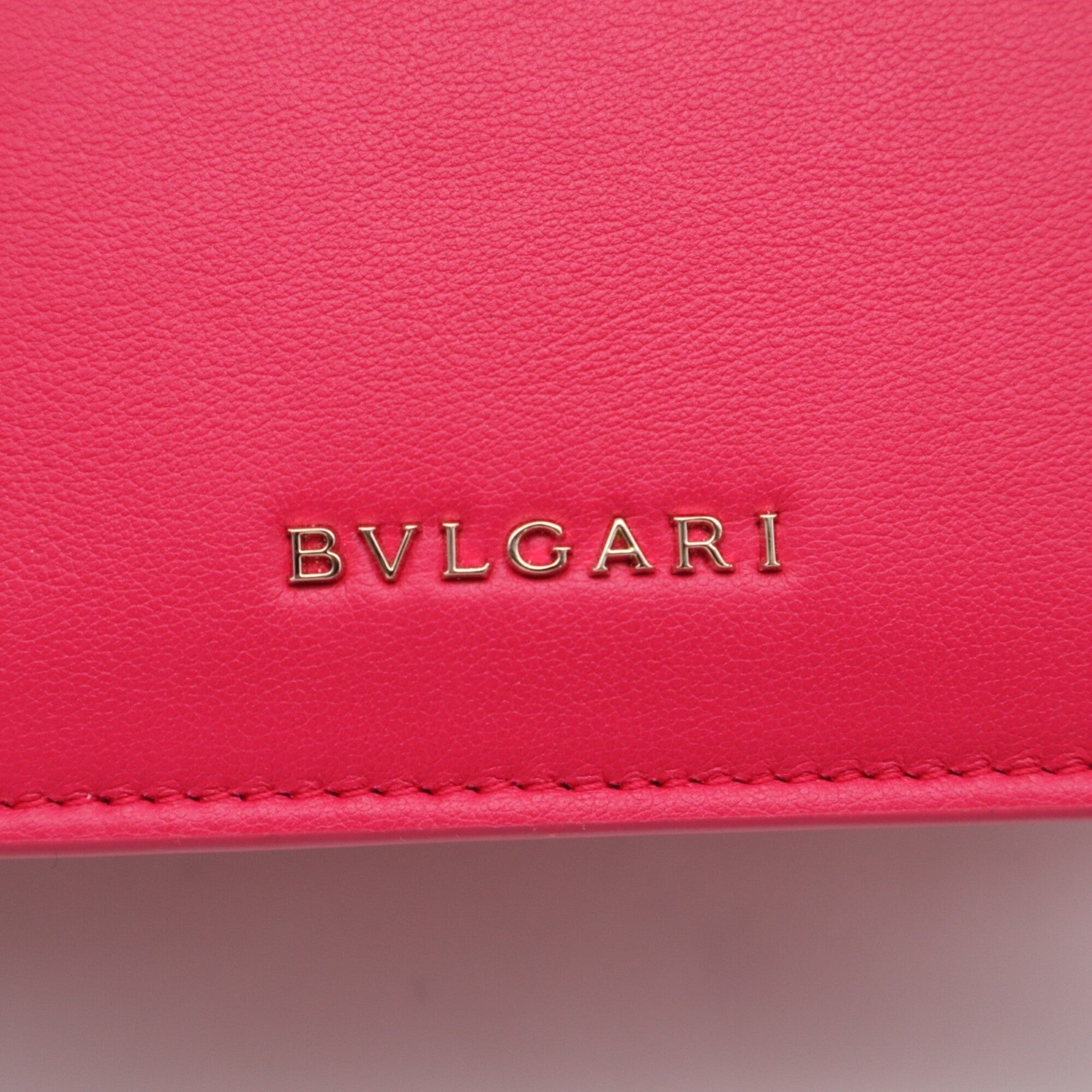 Bvlgari Pink Leather Handbag Shoulder Bag (Pre-Owned)
