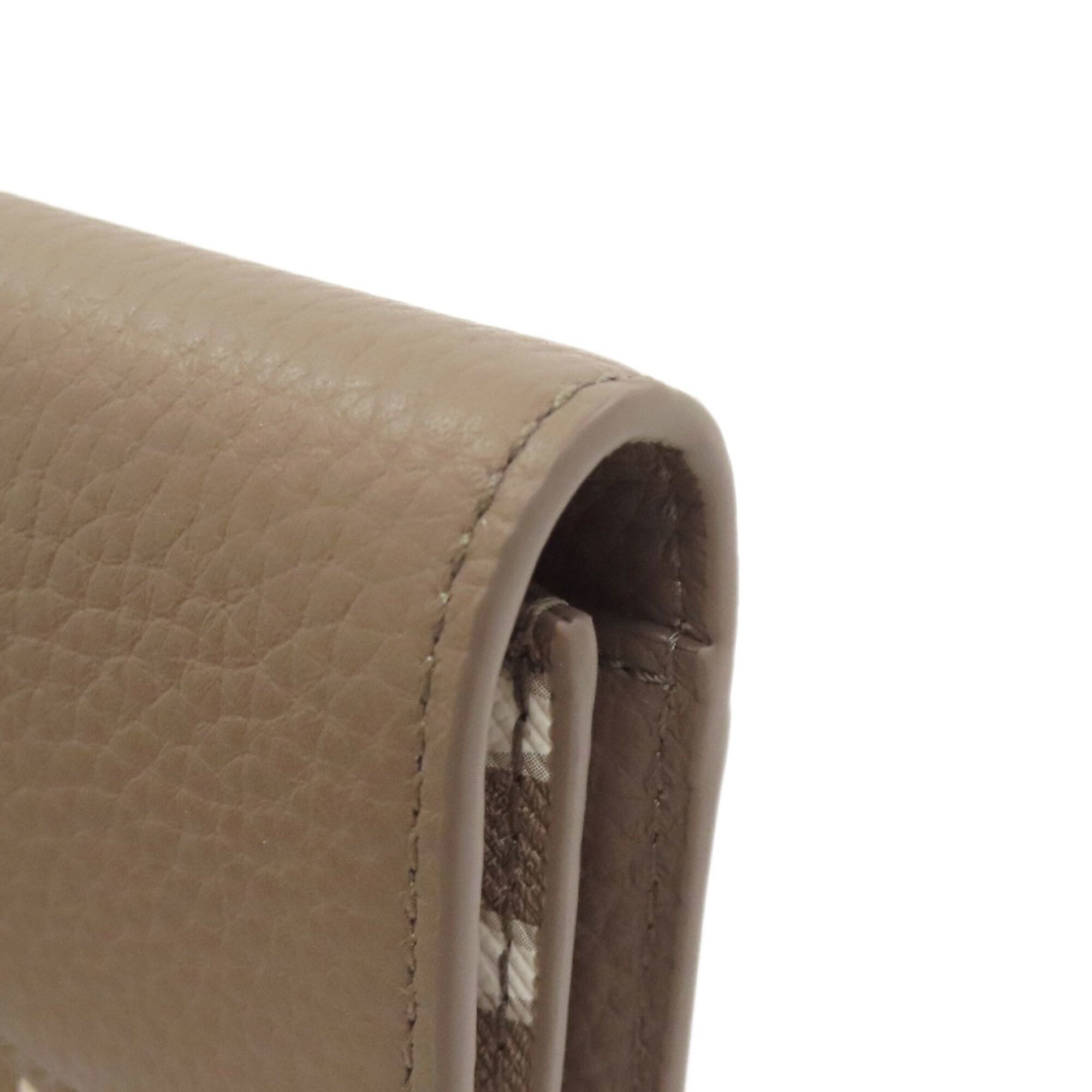 Bally Grayish Leather Wallet (Bi-Fold) (Pre-Owned)