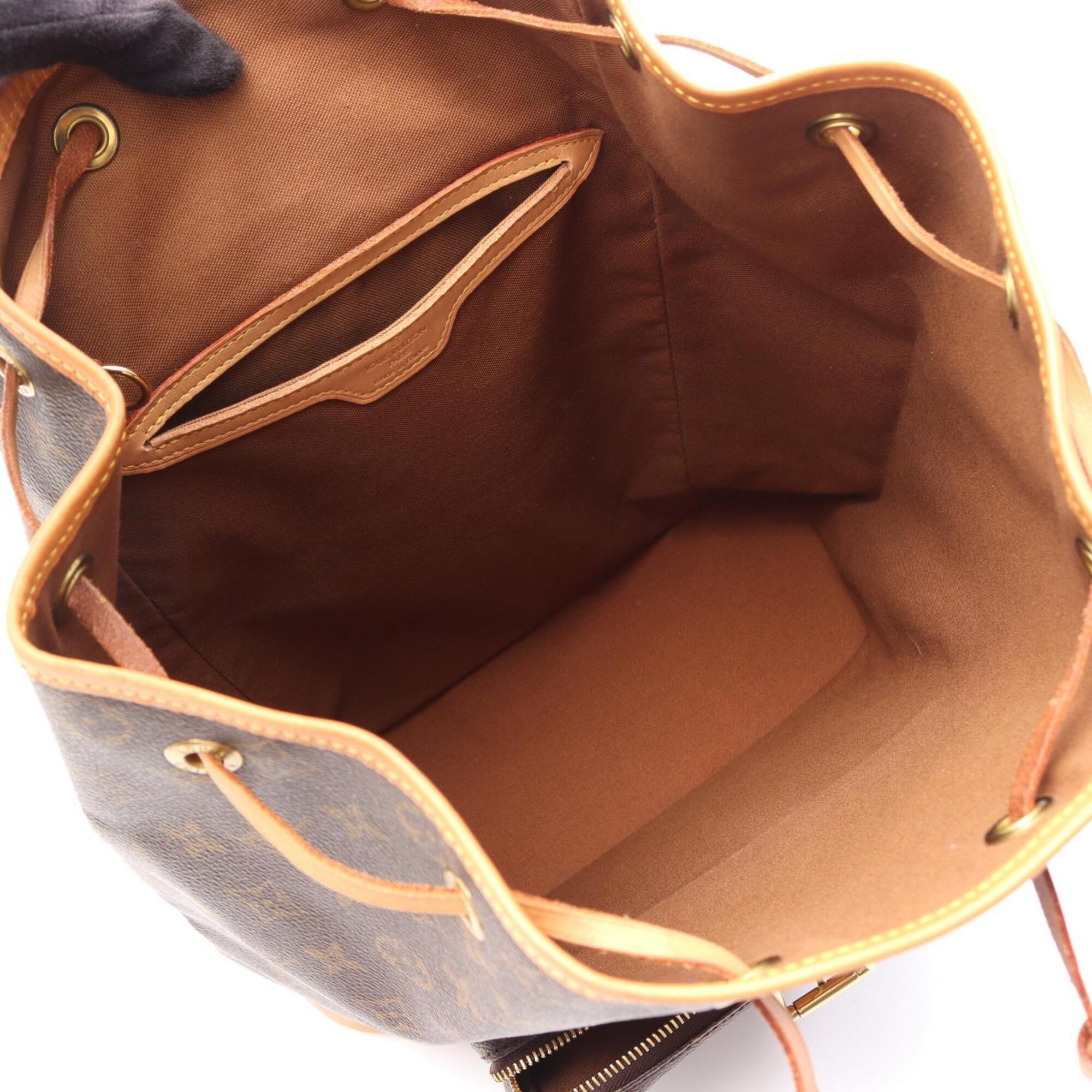 Louis Vuitton Brown Pvc Leather Backpack Handbag (Pre-Owned)