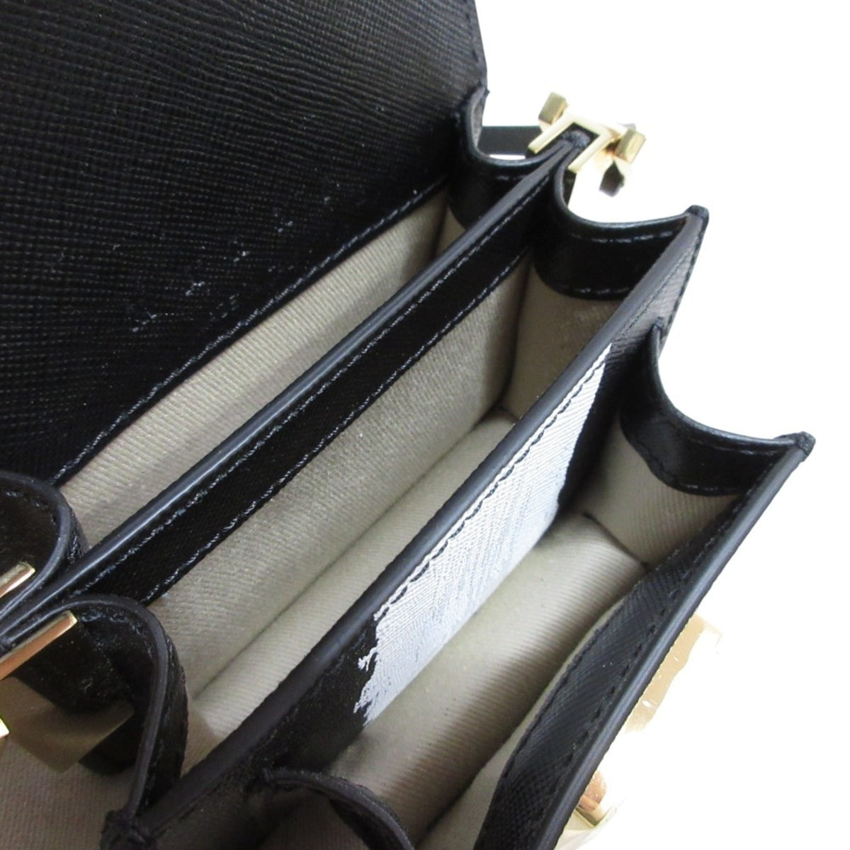 Marni Black White Leather Pochette Shoulder Bag (Pre-Owned)