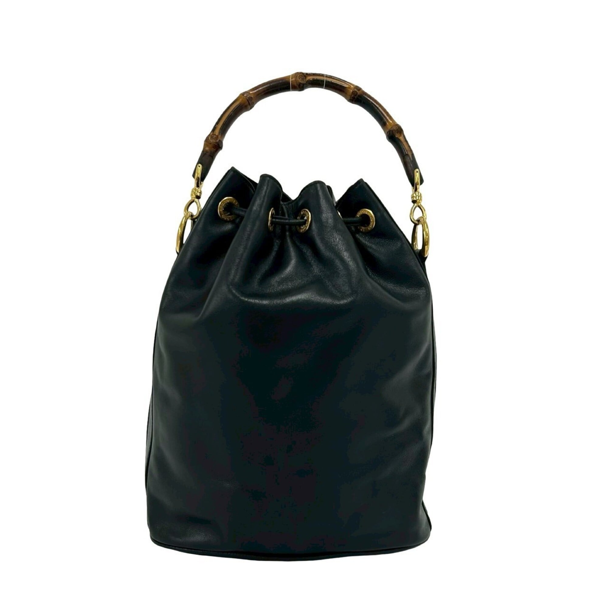 Gucci Black Leather Handbag Shoulder Bag (Pre-Owned)