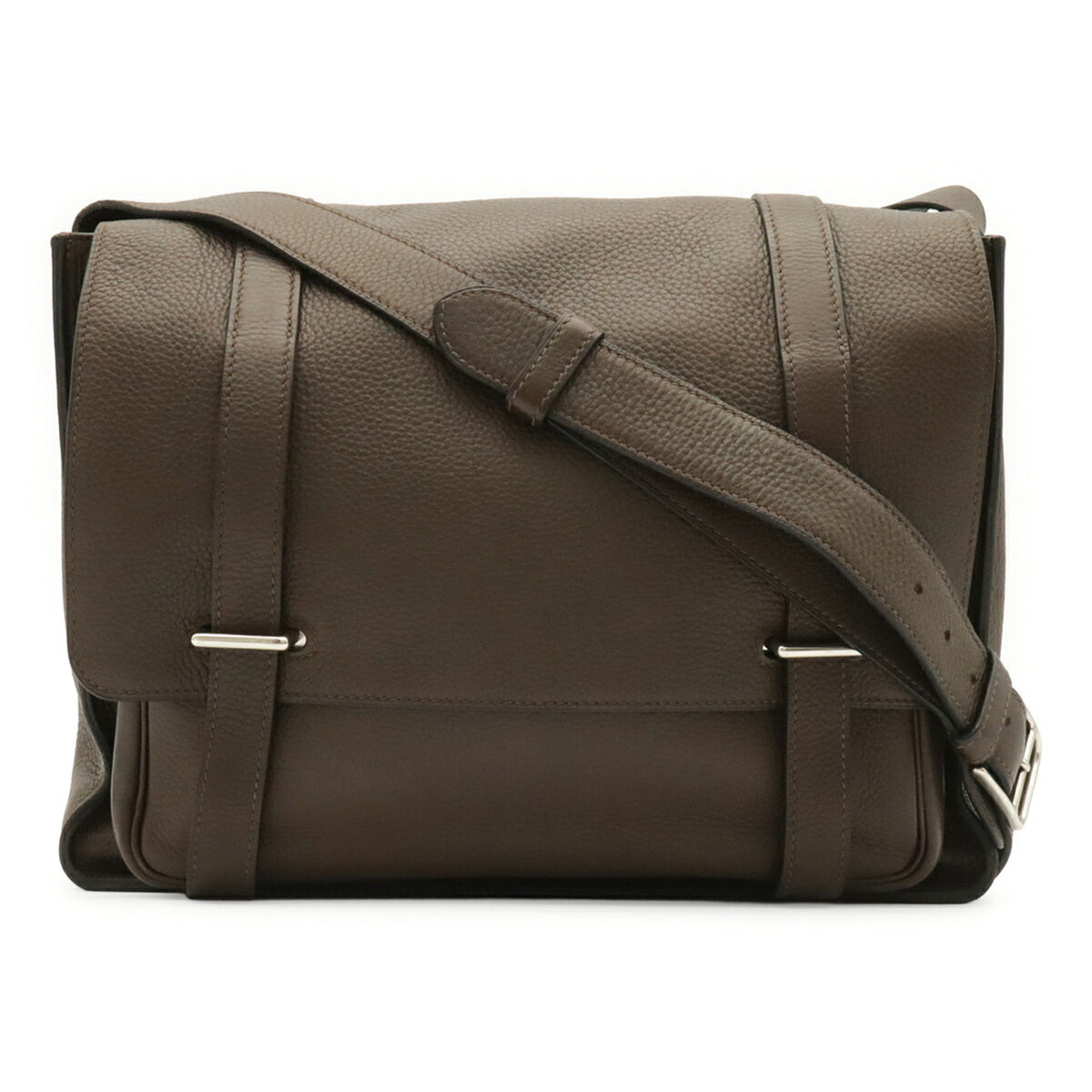 Hermes Brown Taurillon Clemence Leather Shoulder Bag (Pre-Owned)